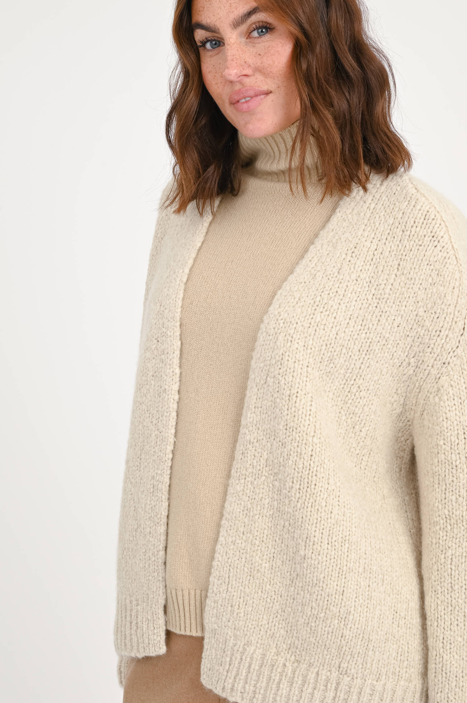 Oversize Cashmere Weste in Natur Oversize Cashmere Weste in Natur