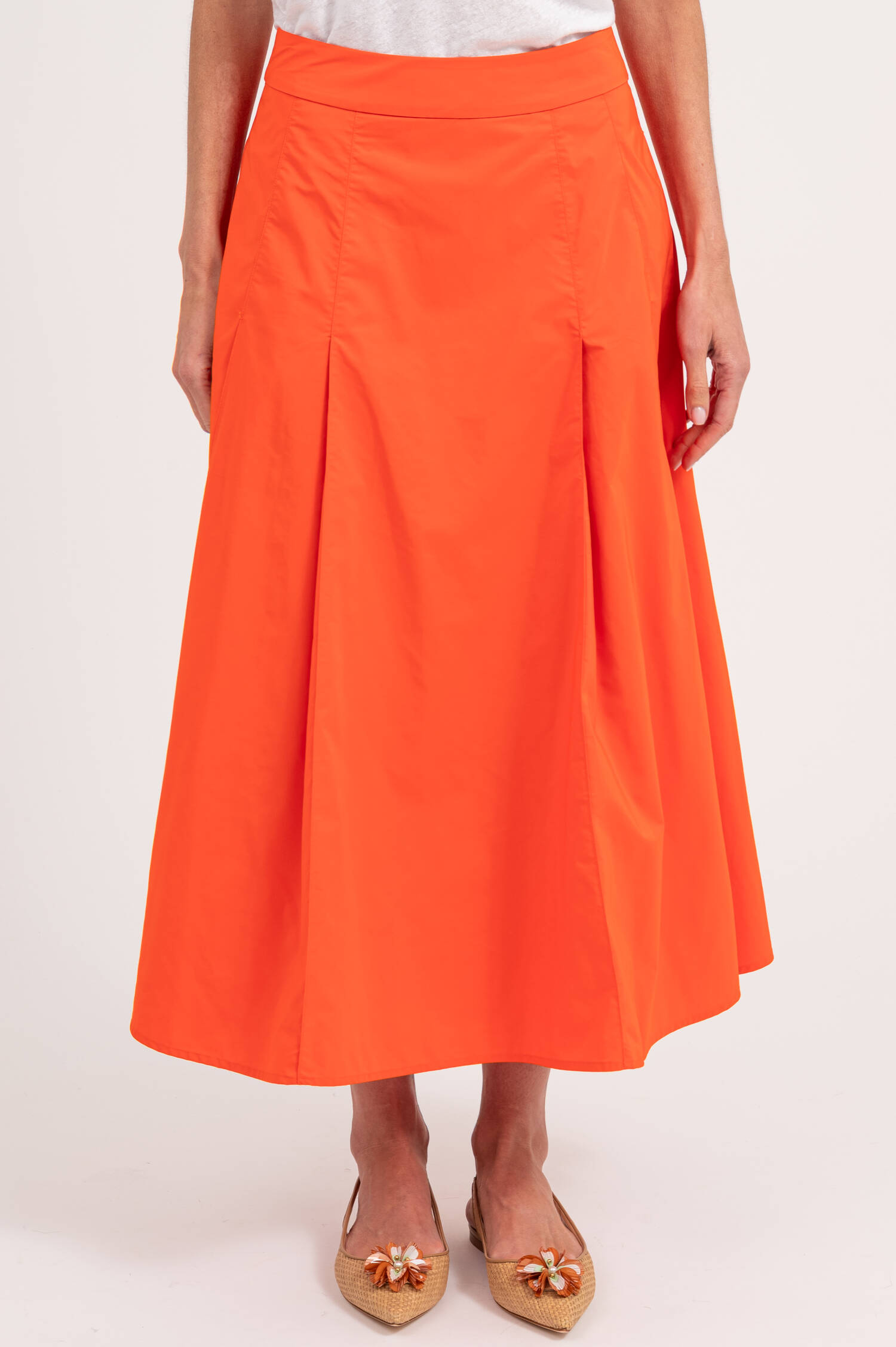 Faltenrock JAELYN in Orange