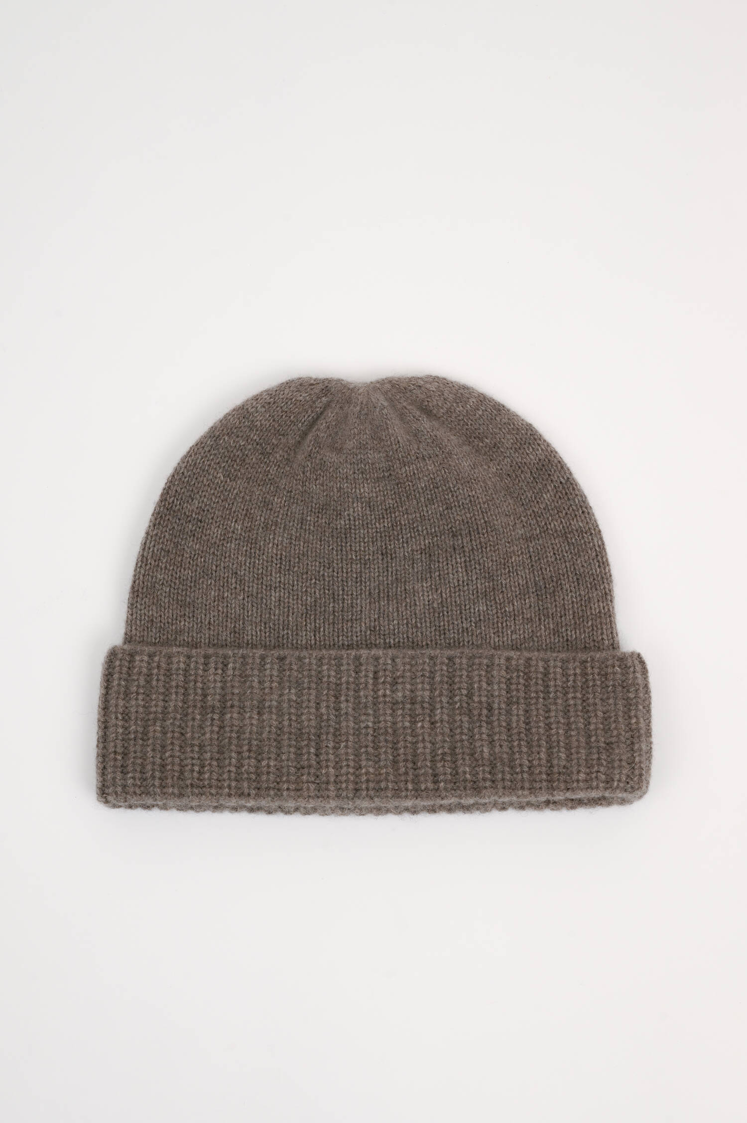 Cashmere Mütze in Taupe meliert