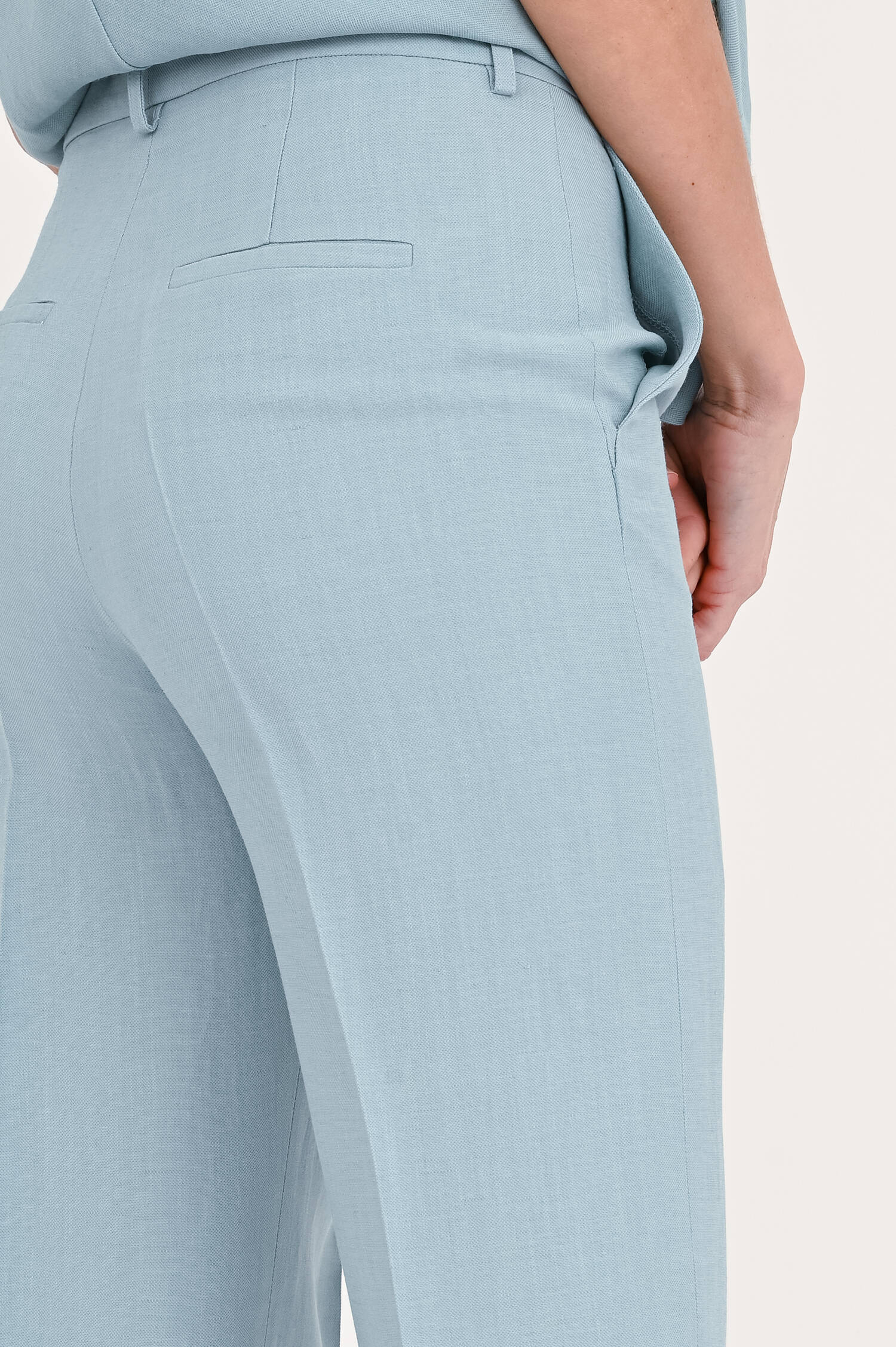 Wide-Leg Hose ROBINIA in Blaugrau