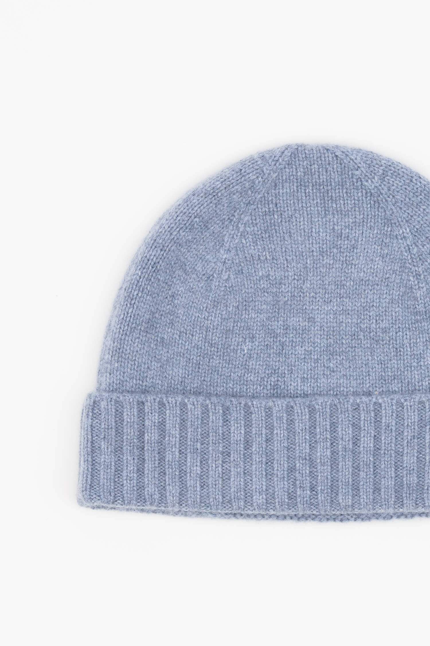 Cashmere-Beanie in Graublau