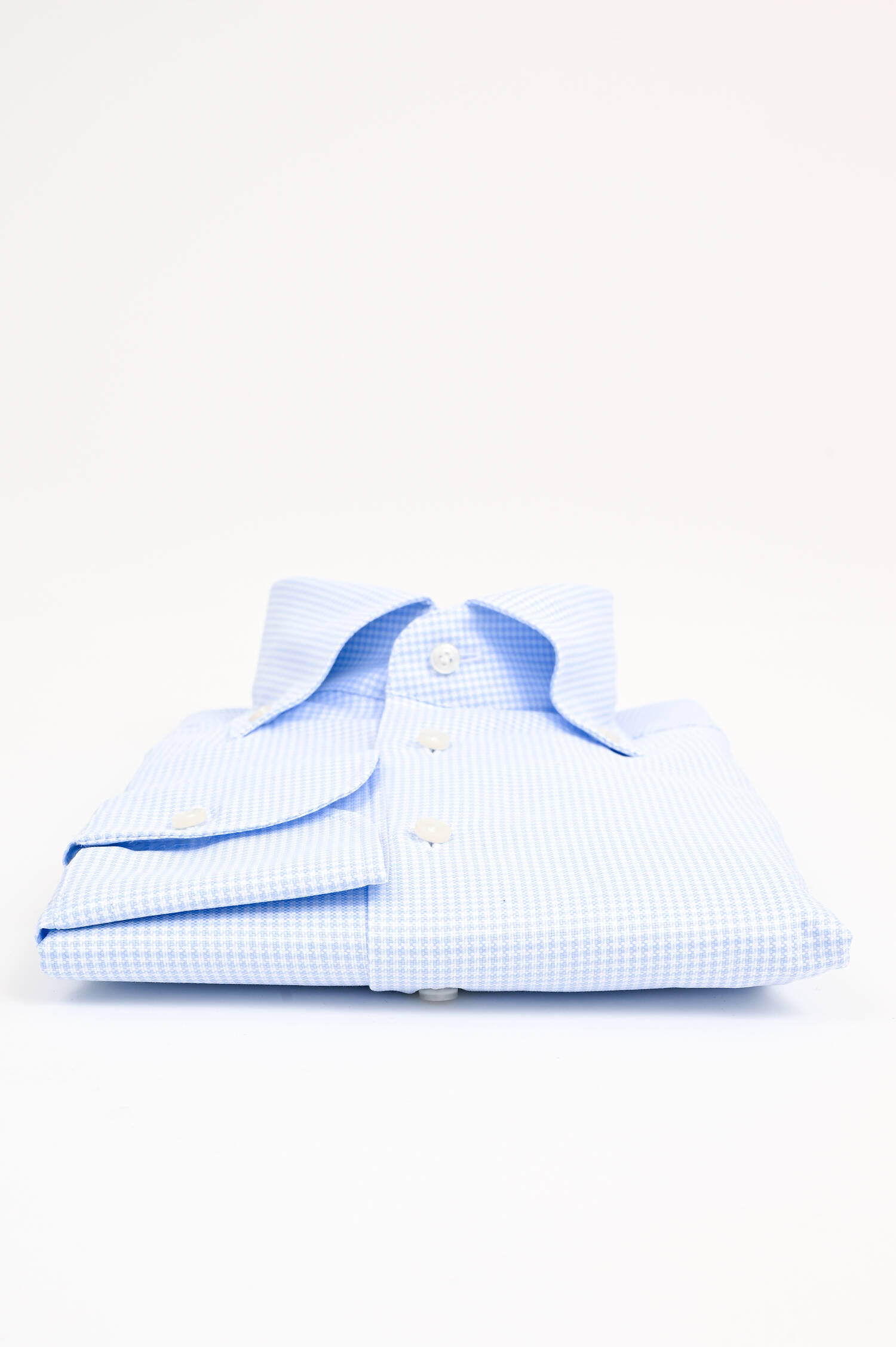 Hahnentritt Hemd in Hellblau/Weiß Hahnentritt Hemd in Hellblau/Weiß