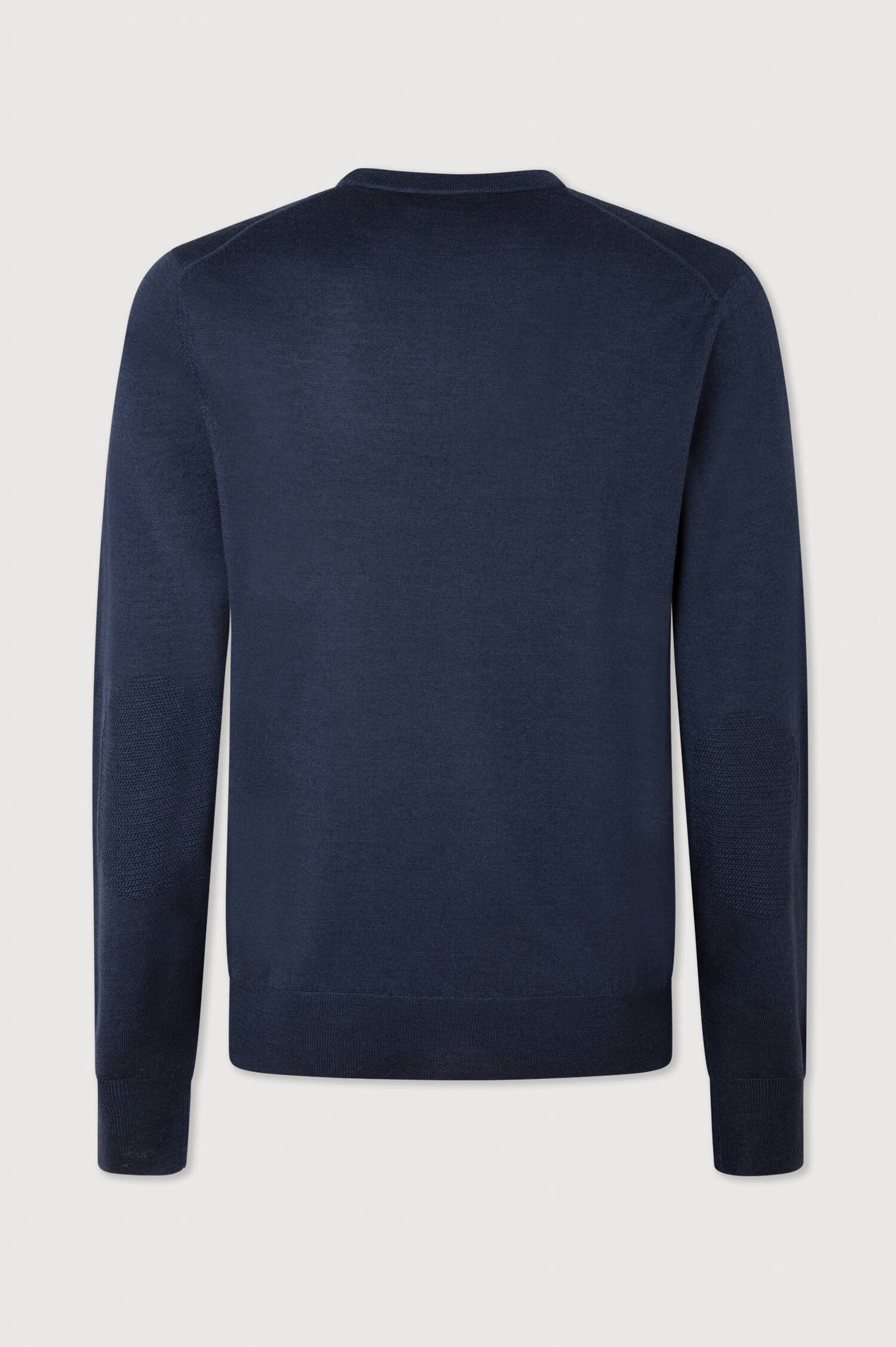 Pullover aus Merinowolle und Seide in Navy