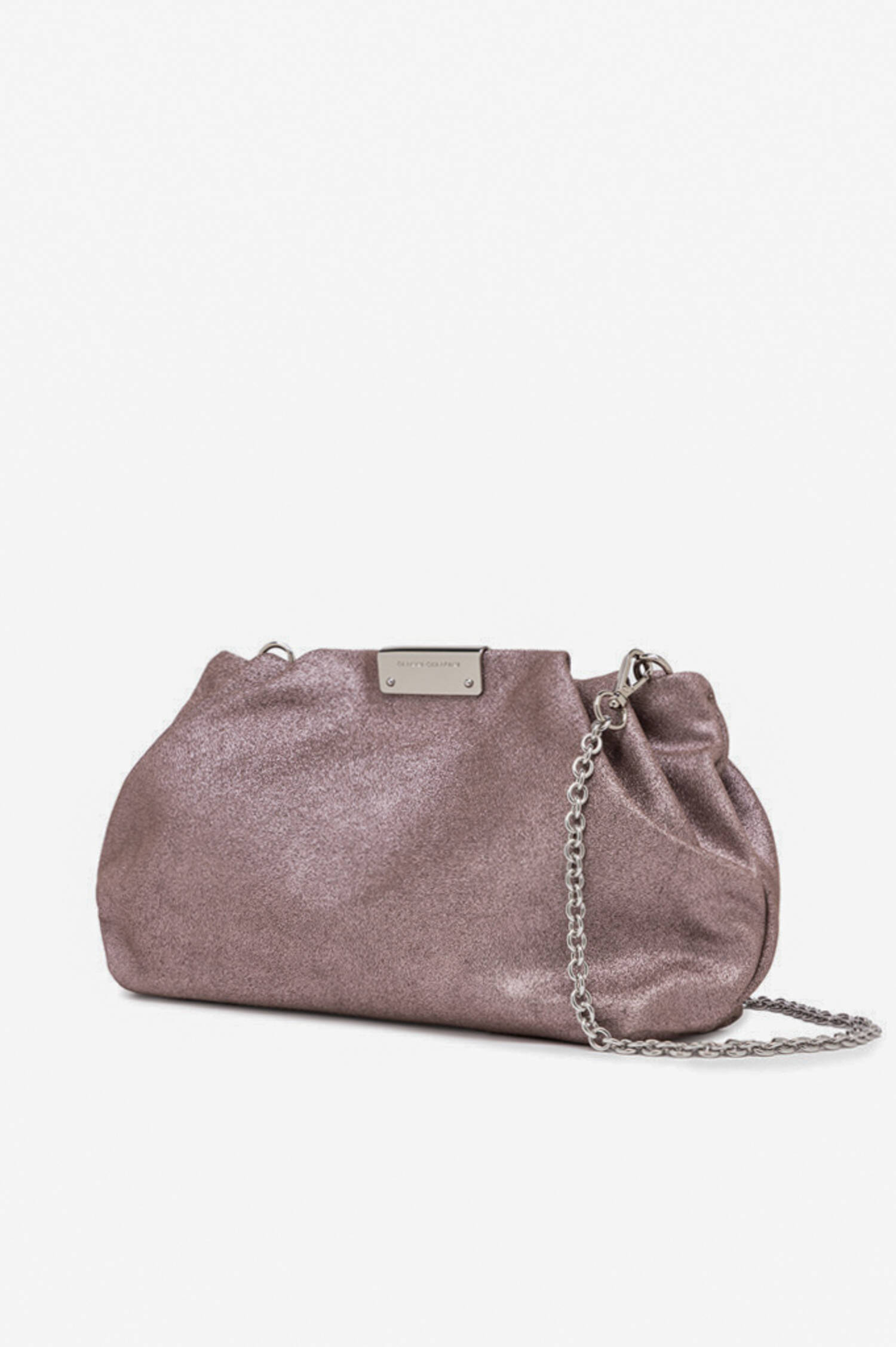 Glitzernde Wildledertasche PERLA in Mauve