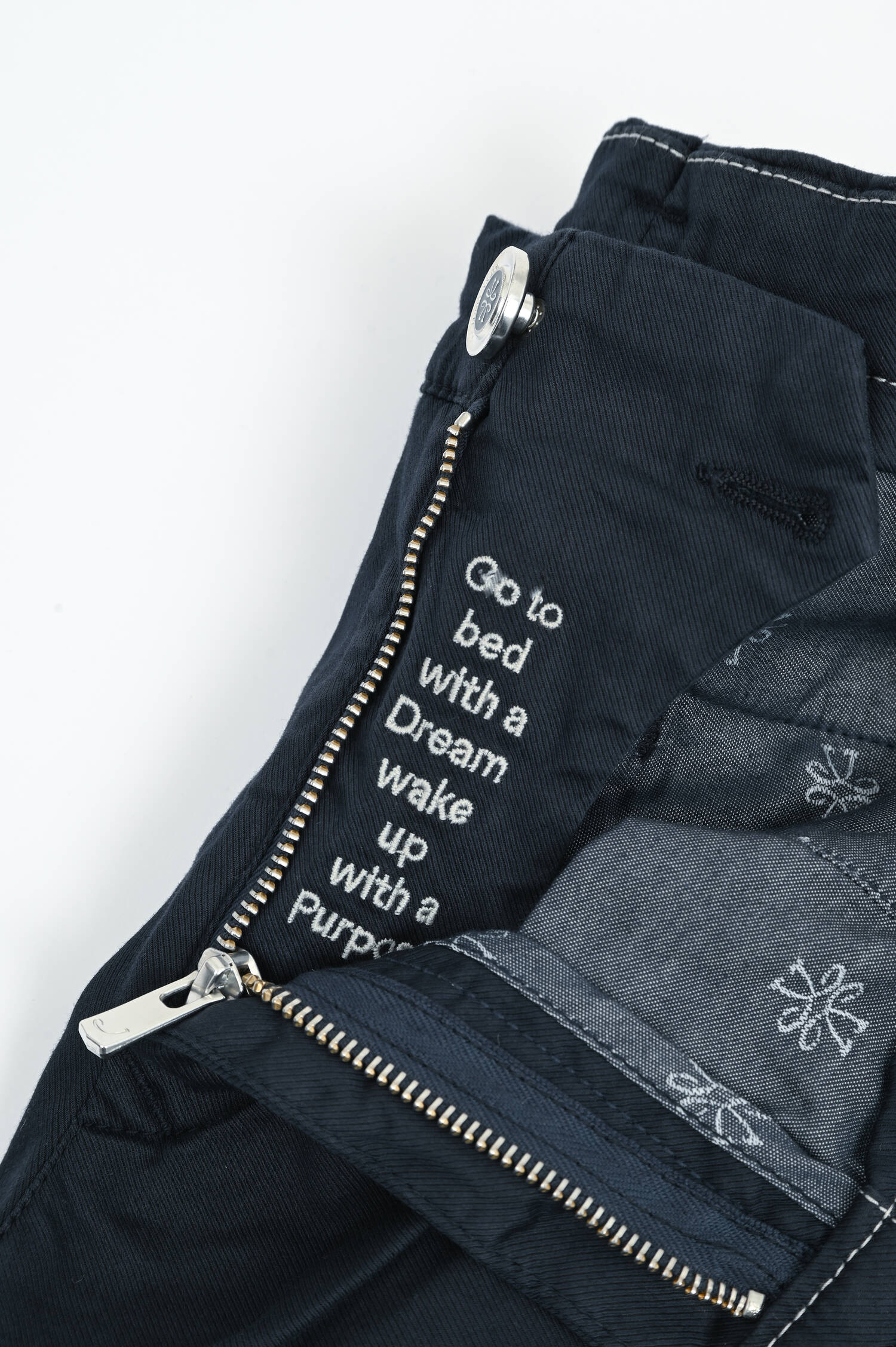 Strukturierte Slim Fit Chino BOBBY in Navy