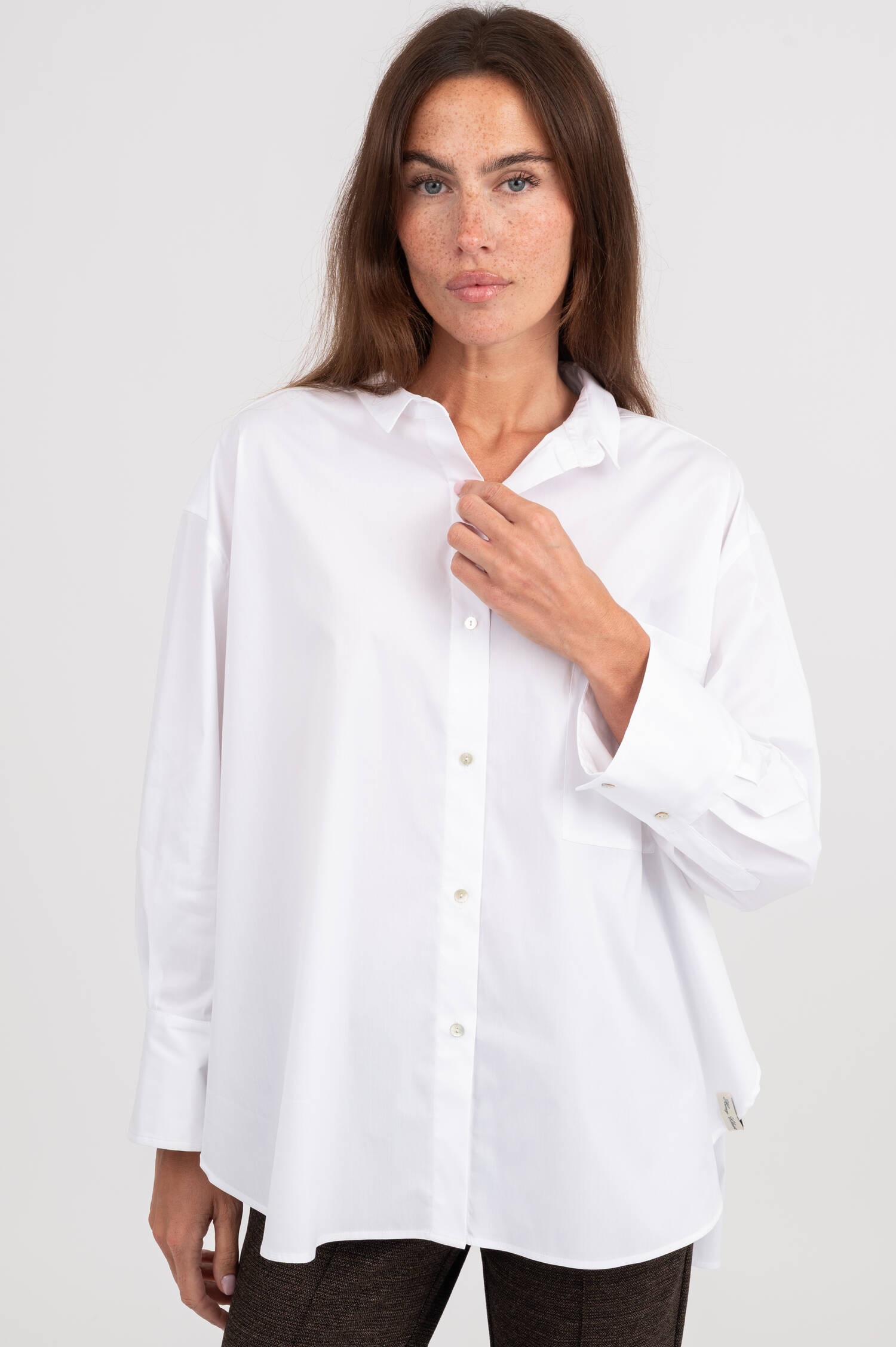 Oversize Bluse in Weiß
