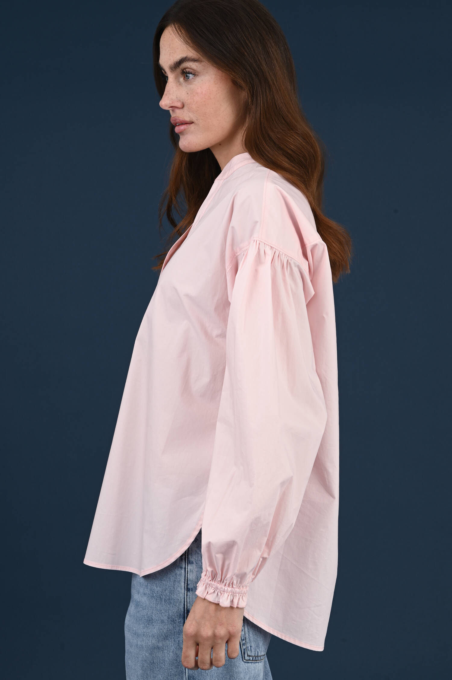 Bluse HAPPY in Flamingo-Rosa