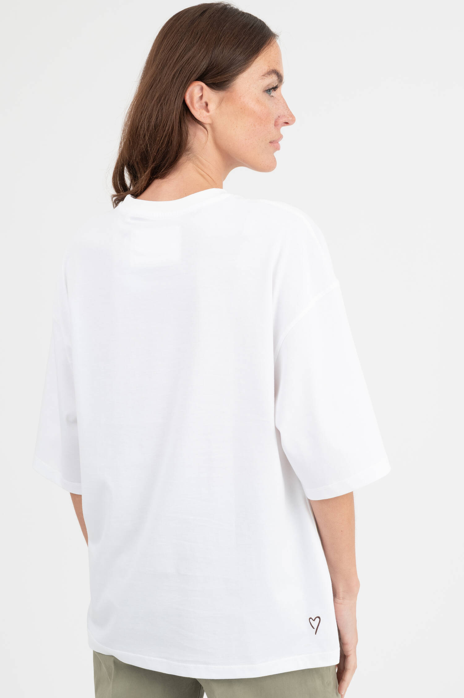 T-Shirt mit Print in Weiß