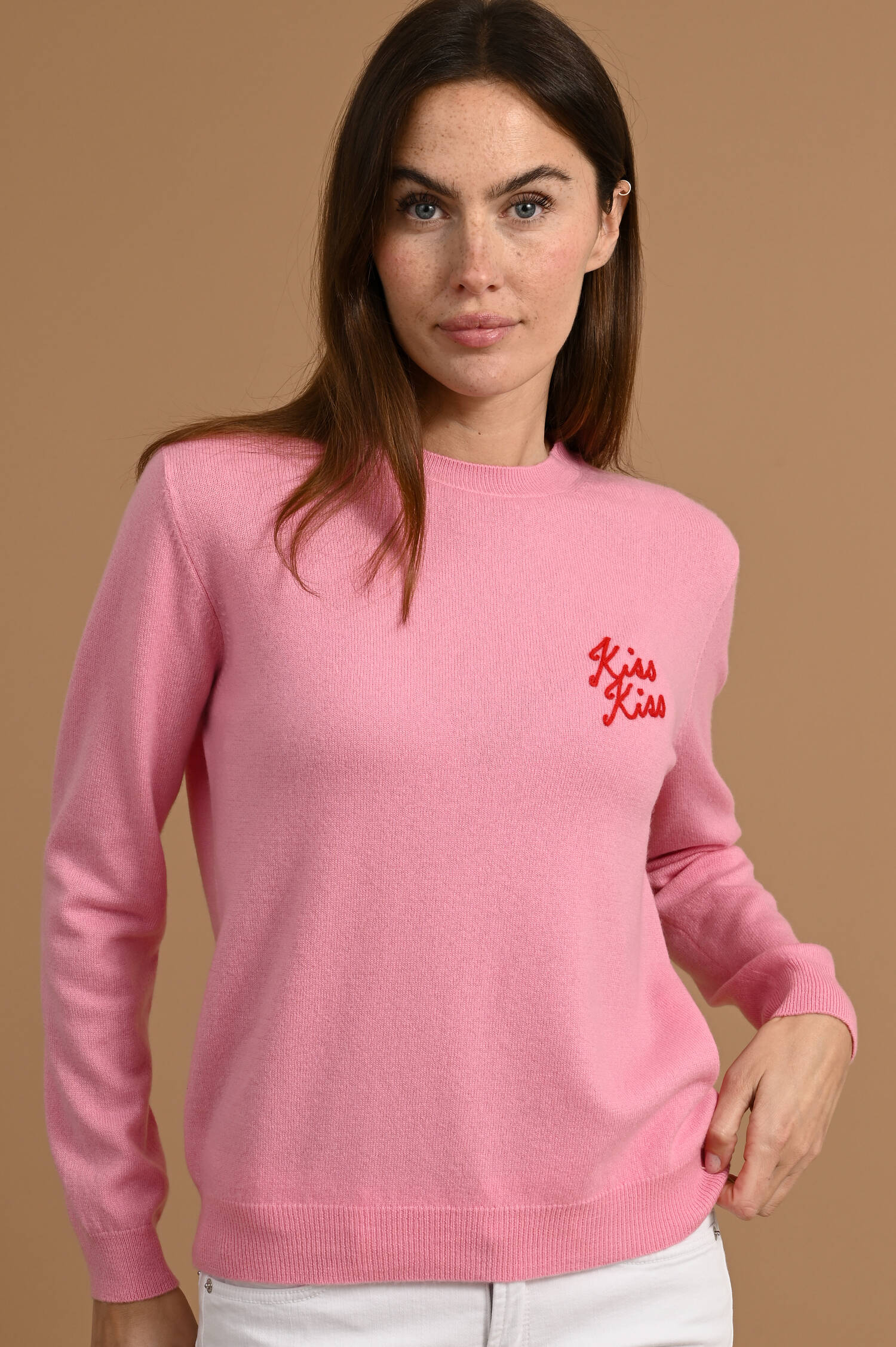 Cashmere Pullover KISS KISS in Candyrosa