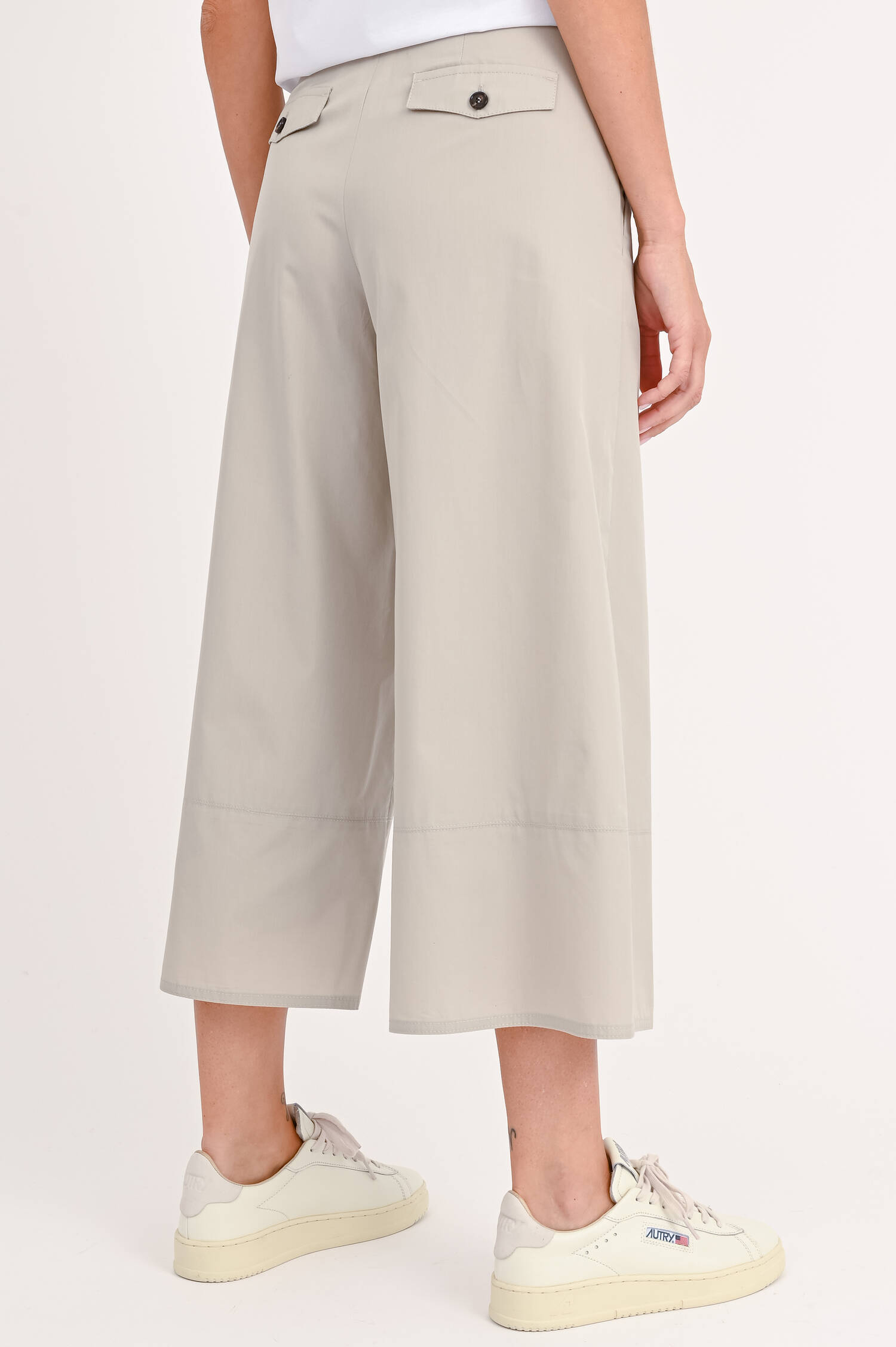 Wide-Leg Culotte ALBERT in Perlgrau