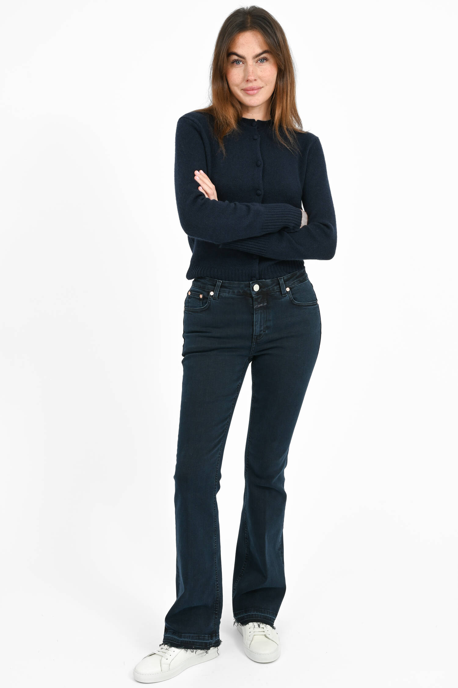 Flared Jeans JOVANNA in Schwarzblau Flared Jeans JOVANNA in Schwarzblau