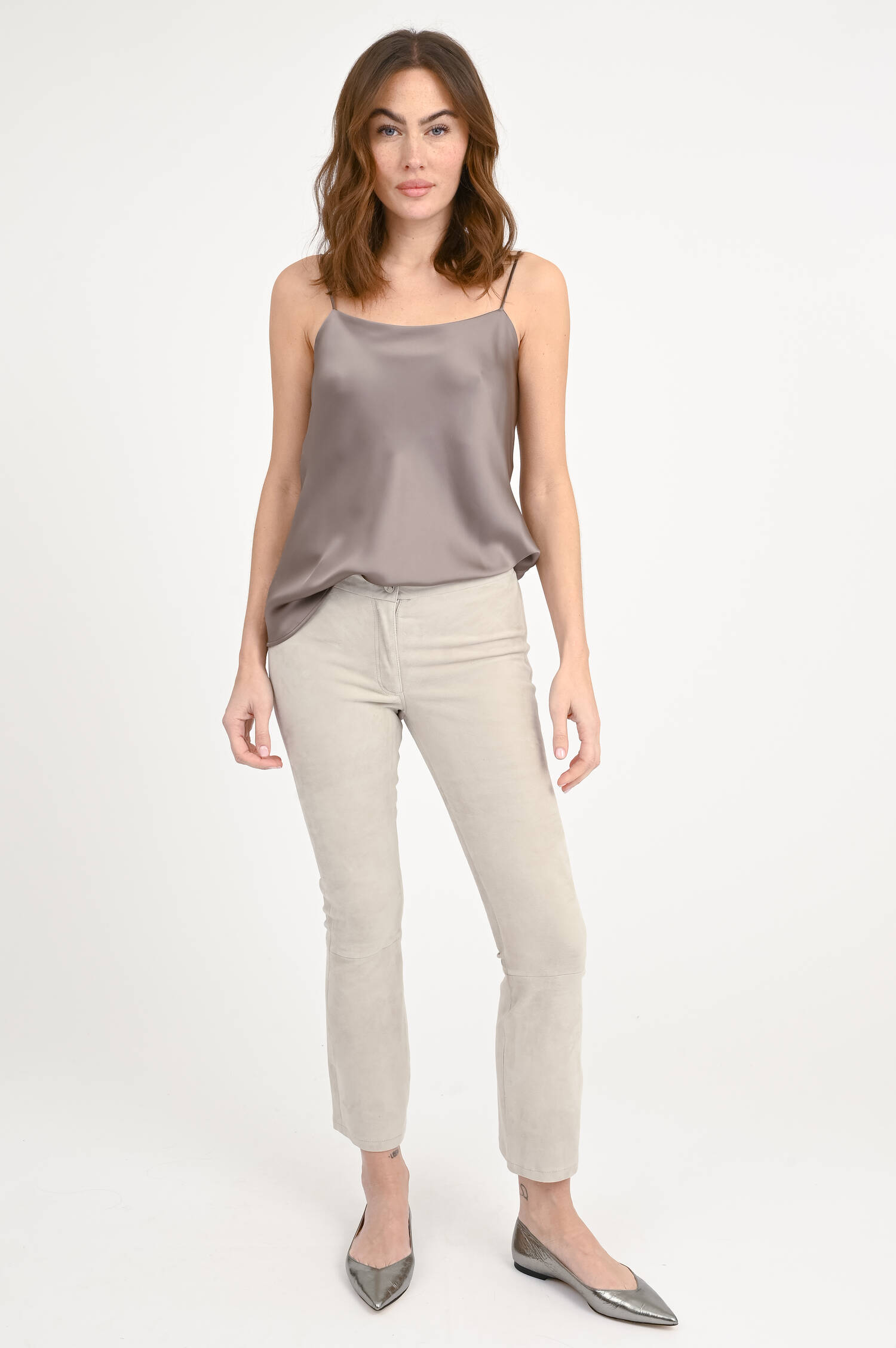  Suede Lederhose LIVELY mit Kick in Ecru