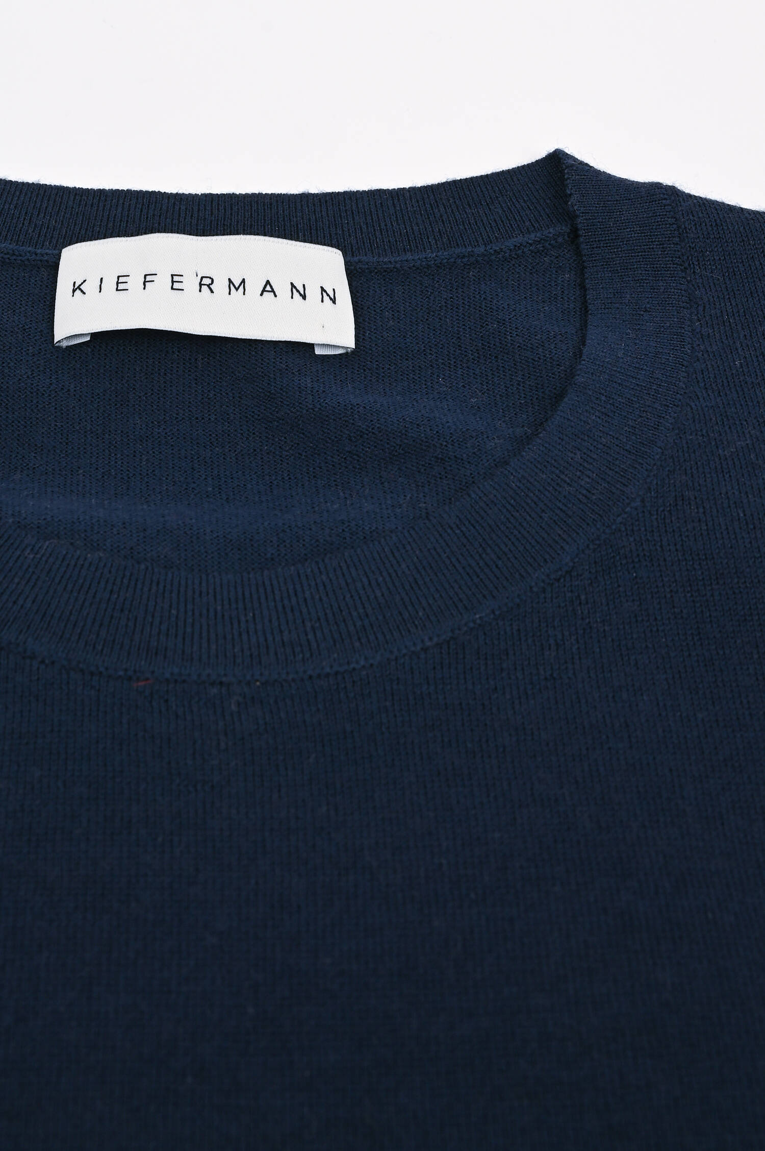 Strickpullover aus Merinowolle in Navy