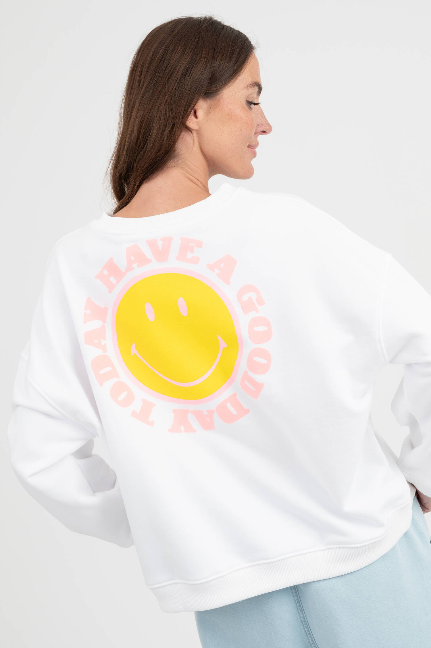Sweater HAVE A GOOD DAY in Weiß