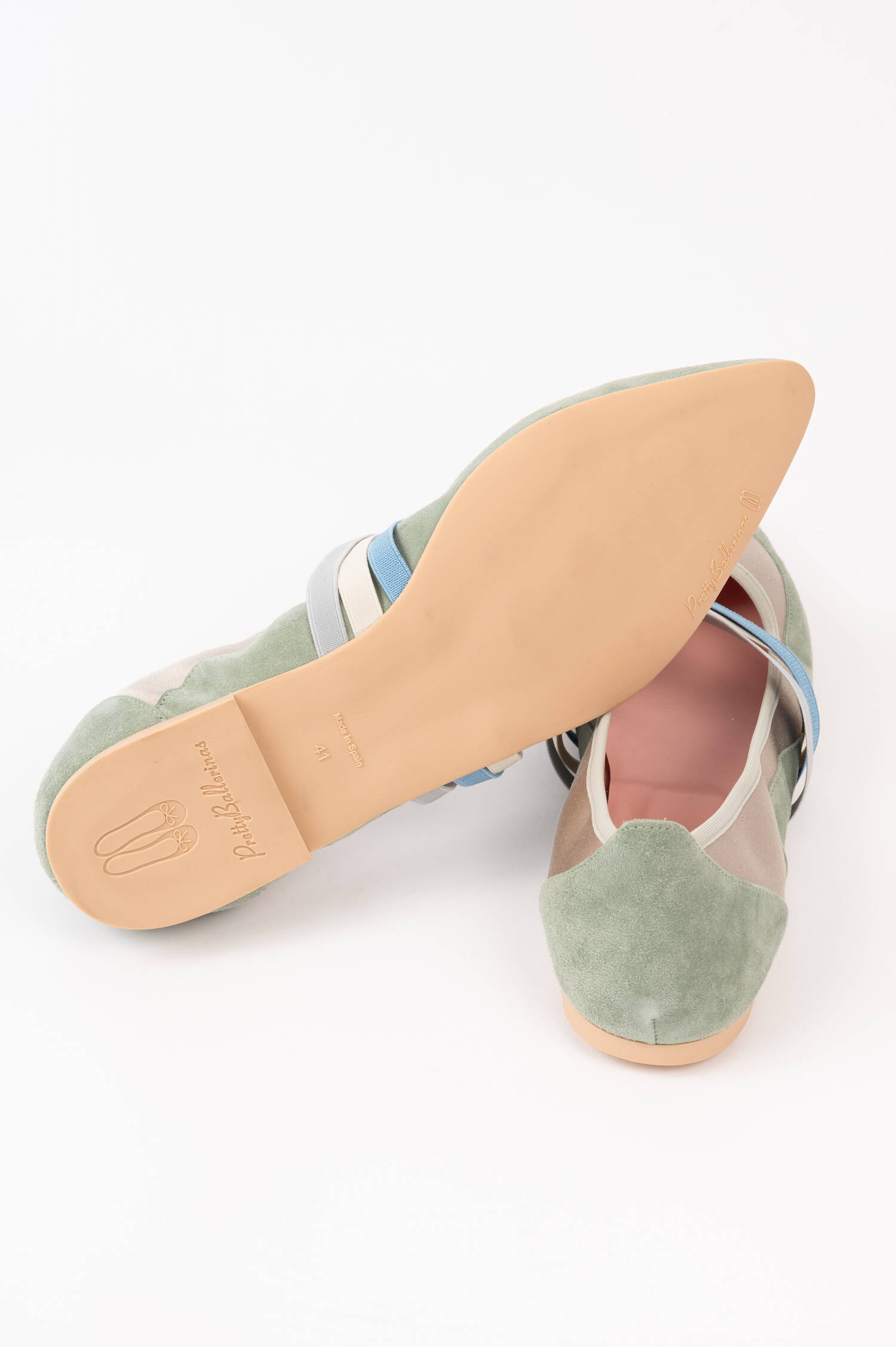 Veloursleder Ballerina in Mint Veloursleder Ballerina in Mint