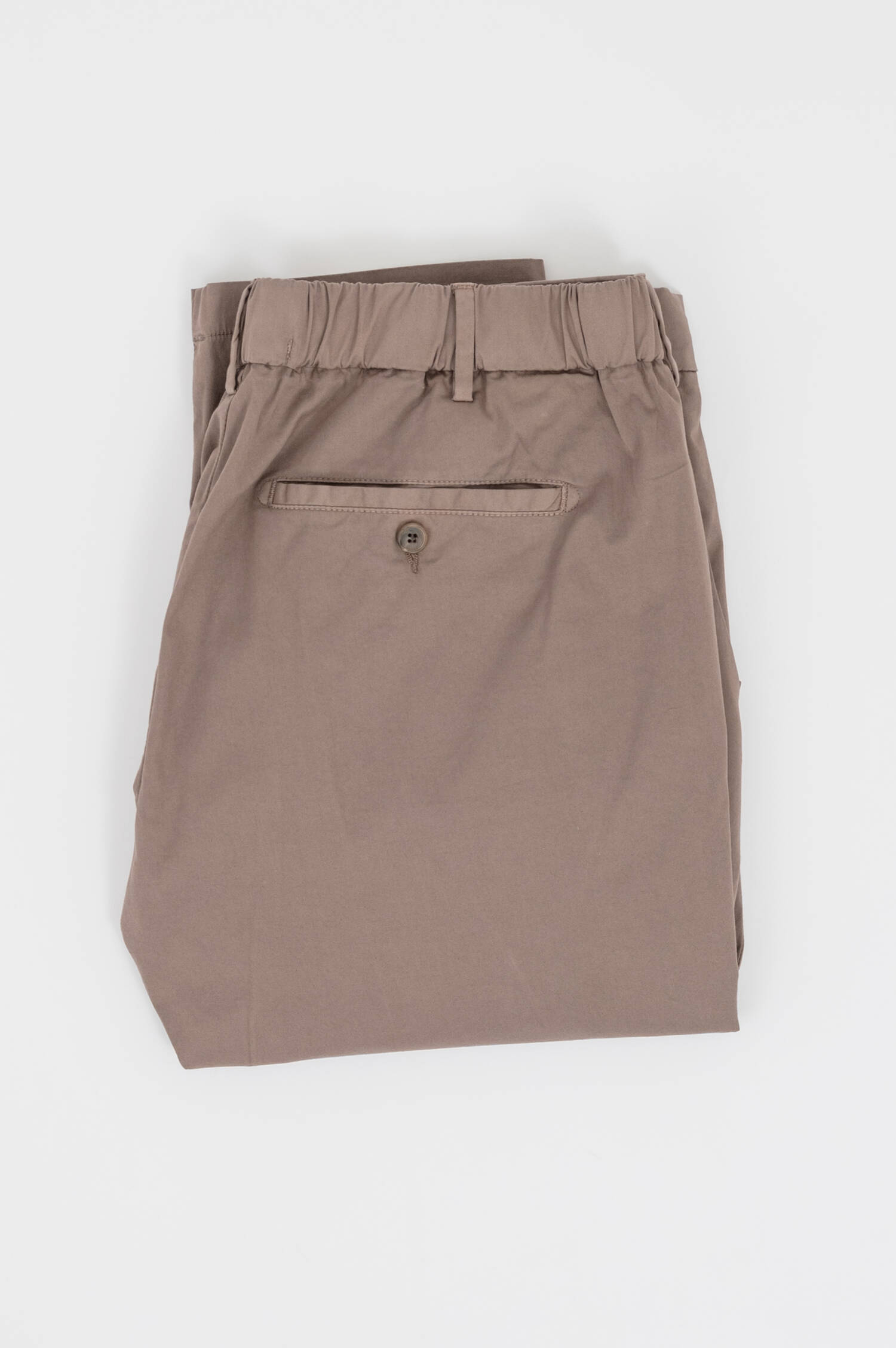 Chino mit Seidenanteil in Taupe