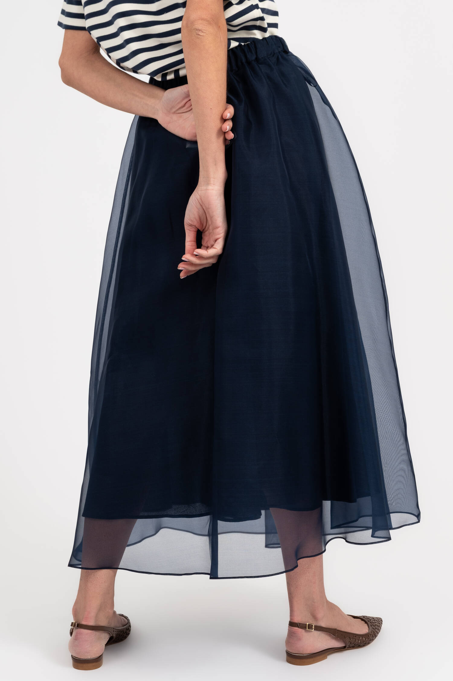 Rock VISINO aus Seidentüll in Navy