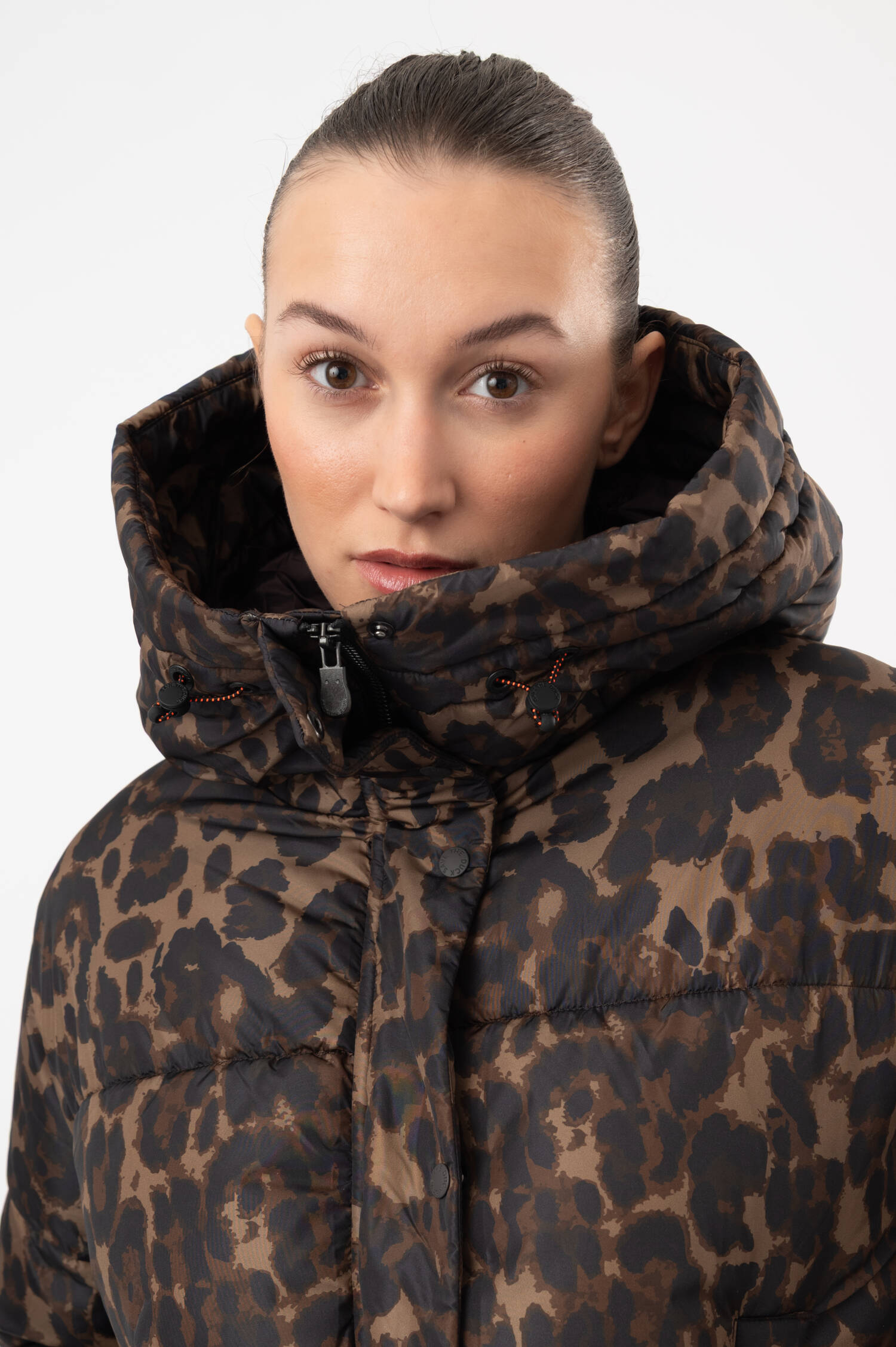 Gemusterte Steppjacke RHIANNON in Braun