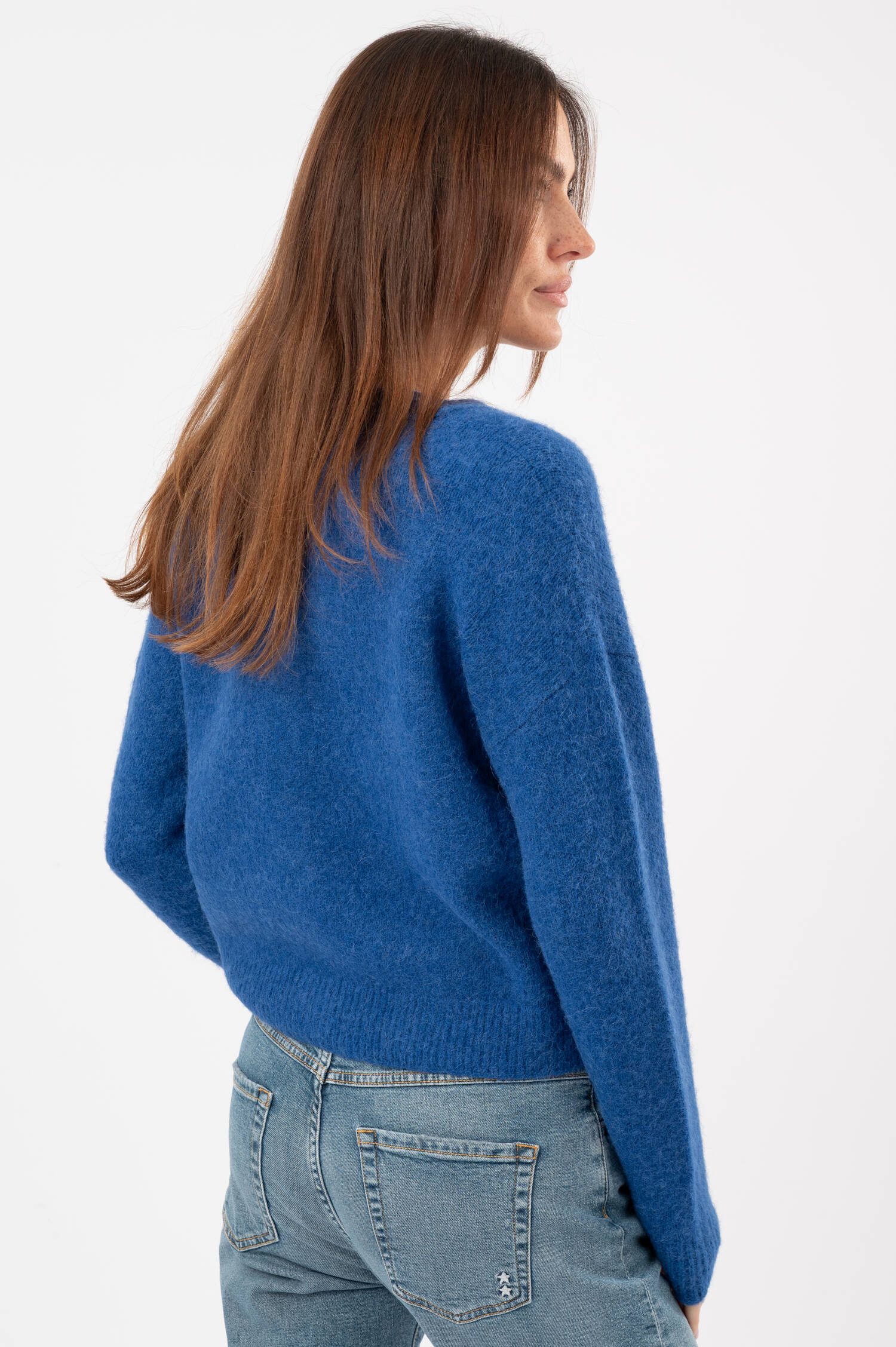Strickweste in blau Strickweste in blau