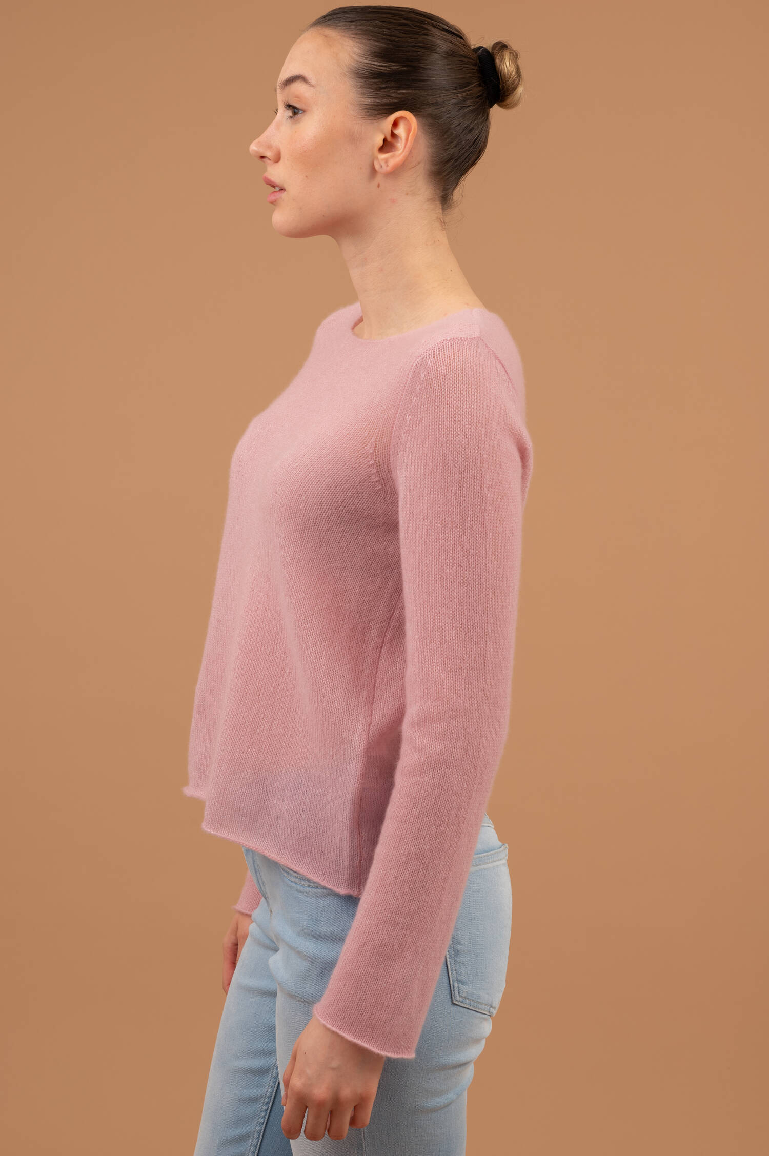 Cashmere-Seiden Pullover ADELIA in Light Raspberry