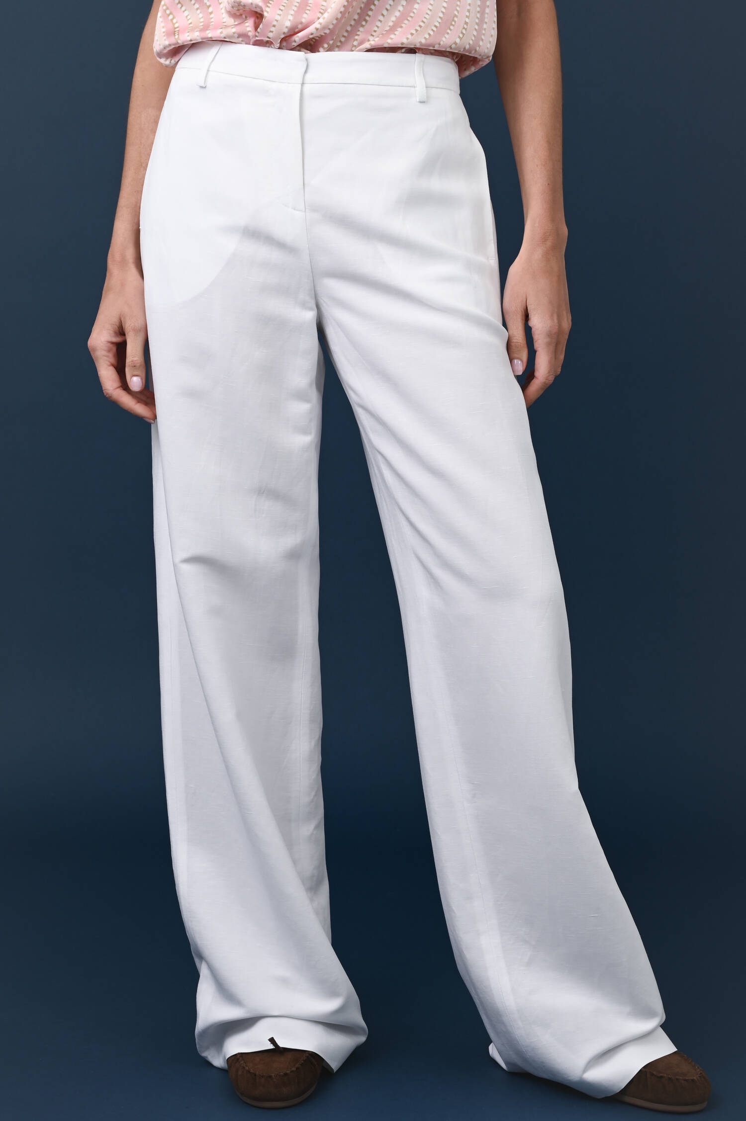 Wide-Leg Hose in Weiß