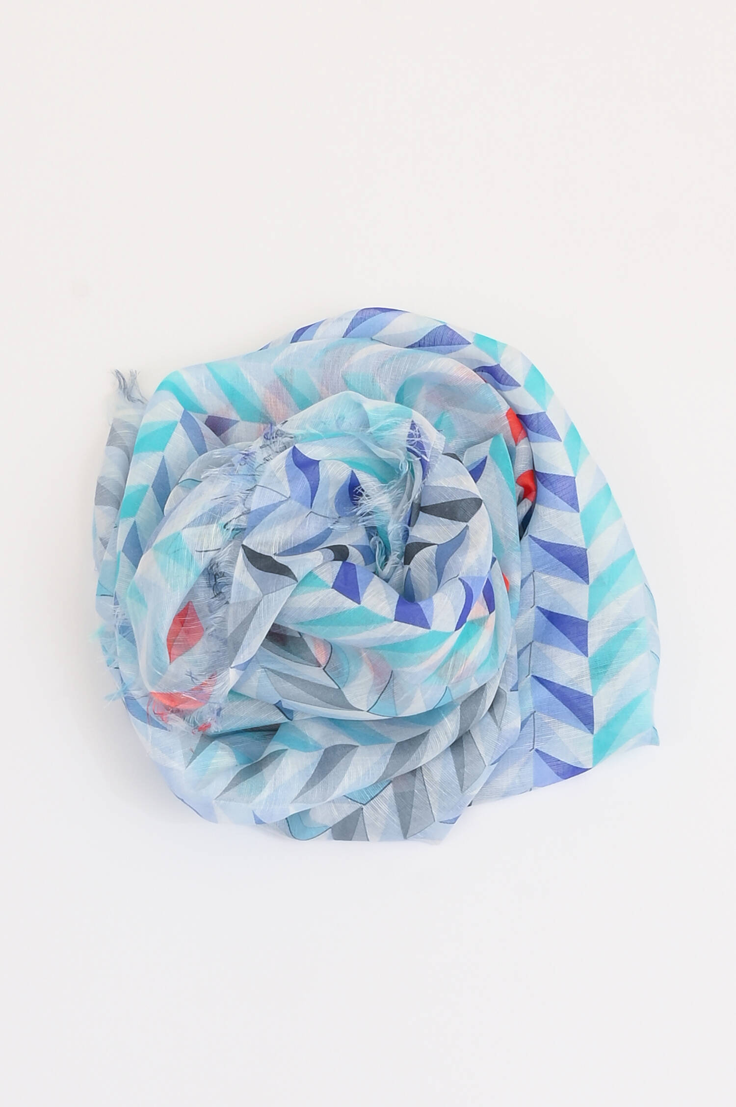 Tuch BRICKS in Blau/Multicolor