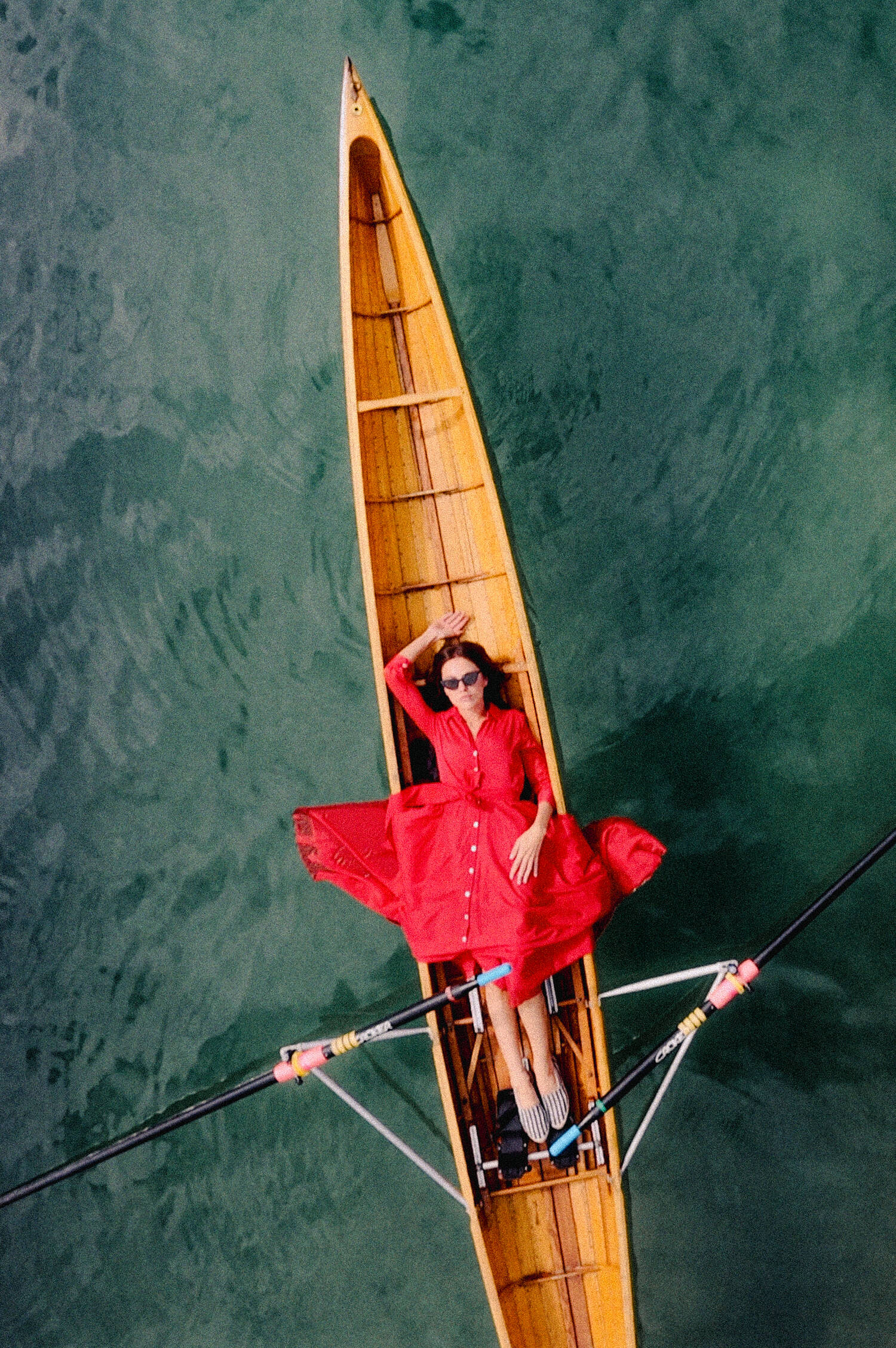 Baumwolle Kleid in Rot