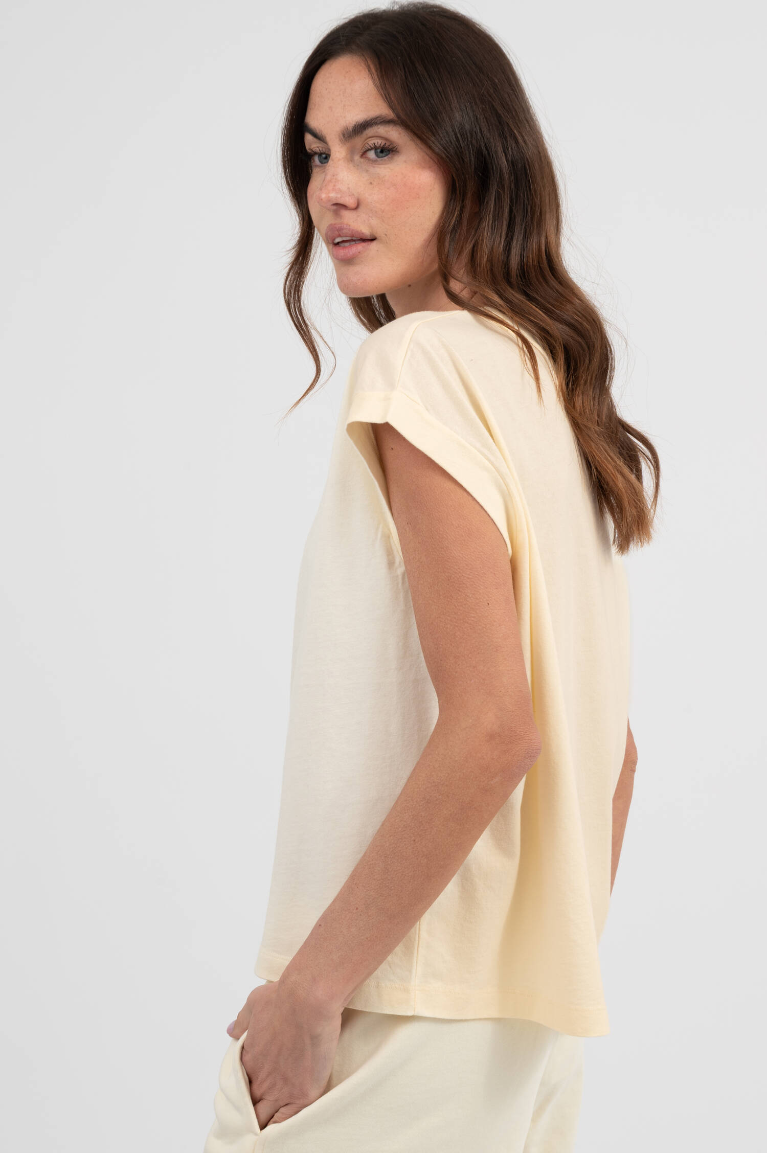 Boxy T-Shirt in Vanille