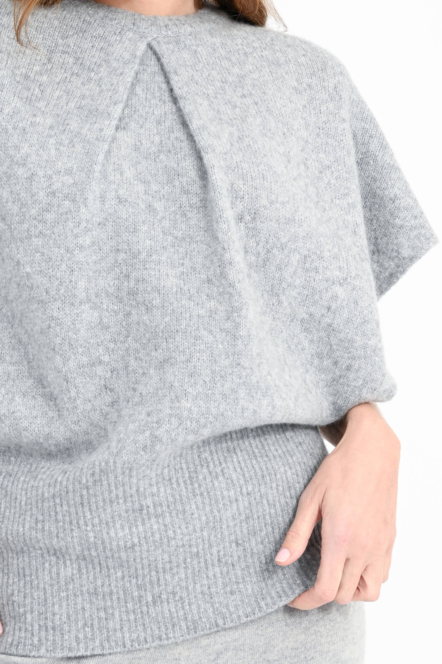 Cashmere-Seiden-Pullunder in Grau