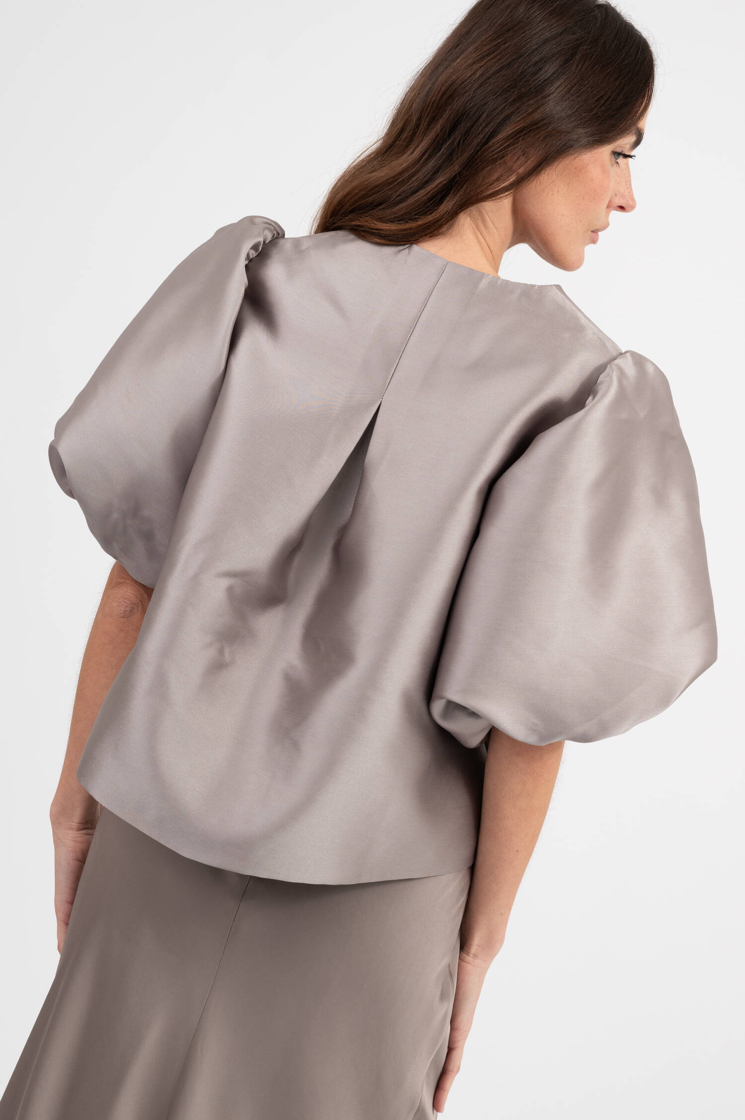 Blazer Jacke CLEO mit Puffärmel in Graphitegrau