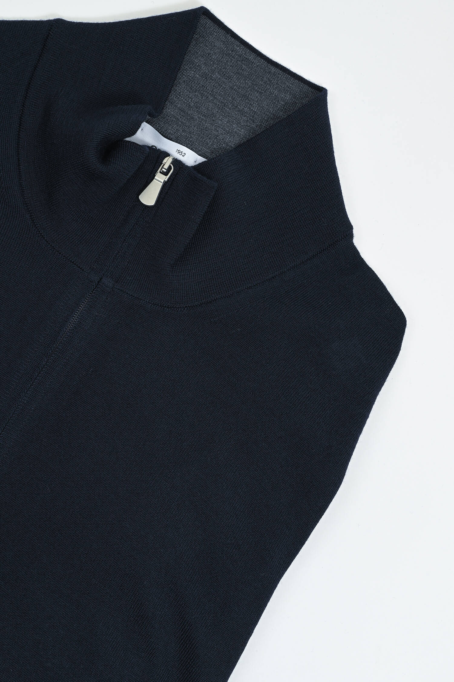 Feinstrick Troyer aus Wolle in Navy