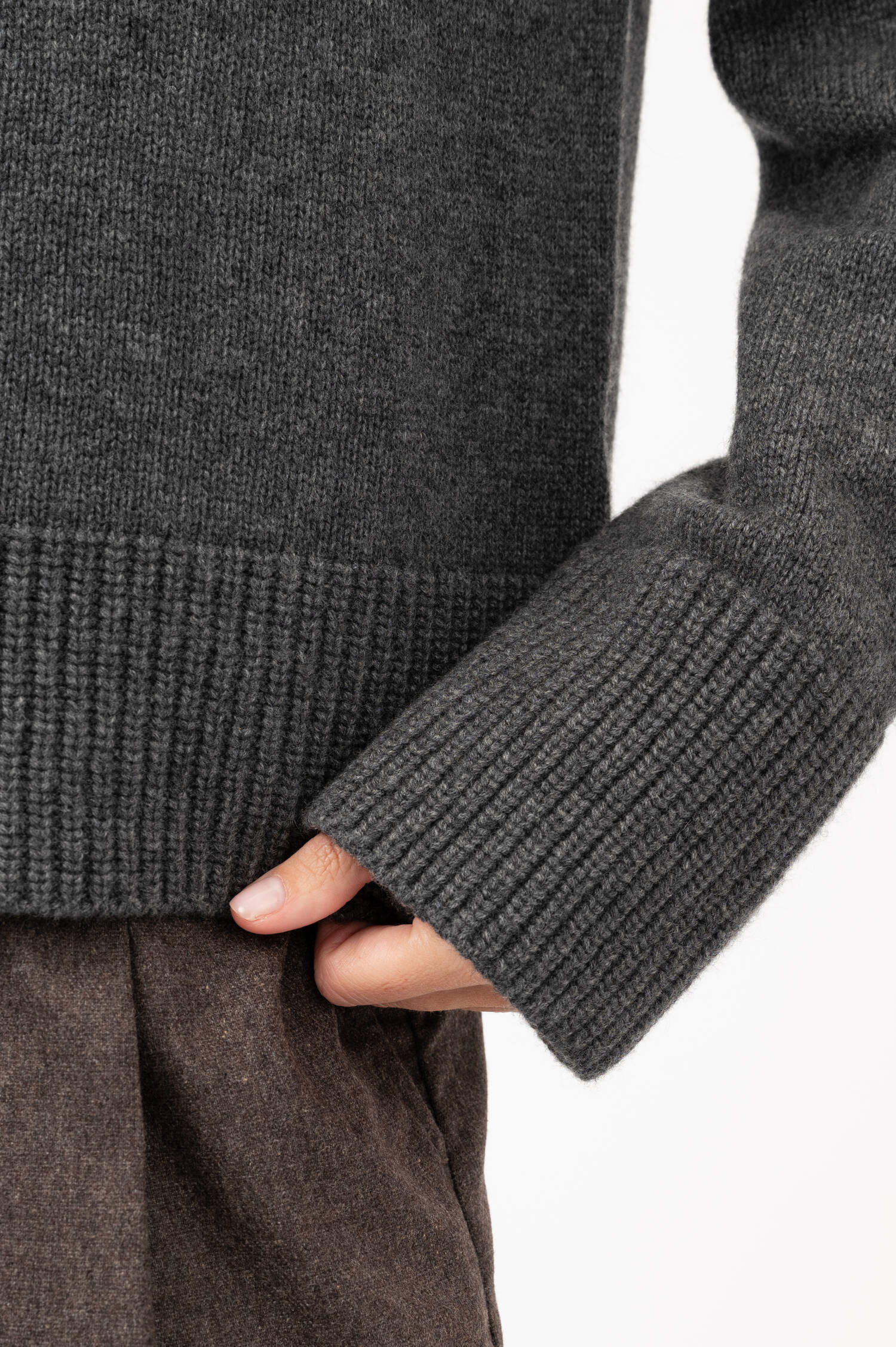 Woll-Cashmere-Cardigan DOROTHEA in Grau meliert Woll-Cashmere-Cardigan DOROTHEA in Grau meliert