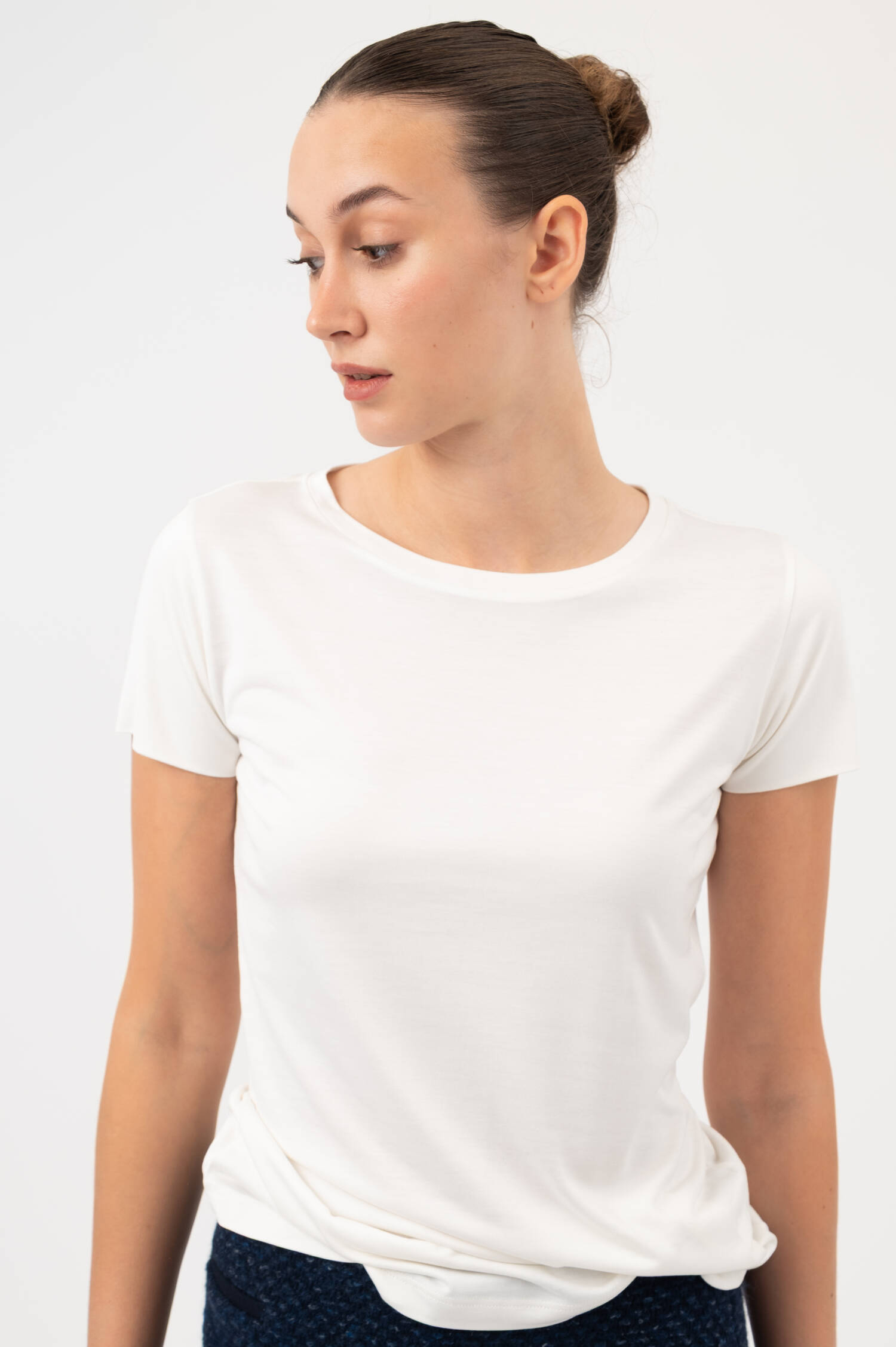Seiden-Shirt FANNY in Biancoweiß Seiden-Shirt FANNY in Biancoweiß