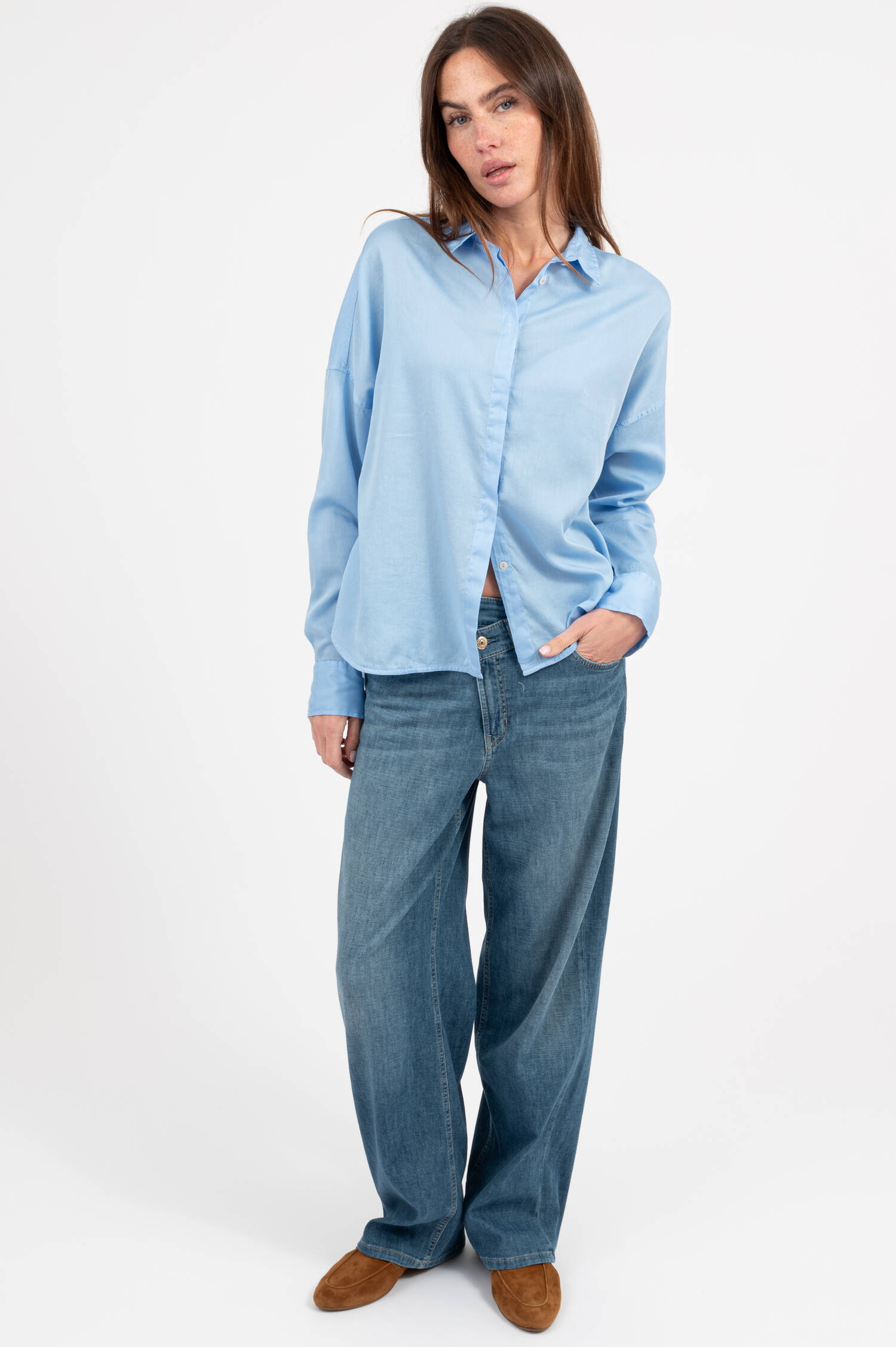 Bluse SANDY in Hellblau