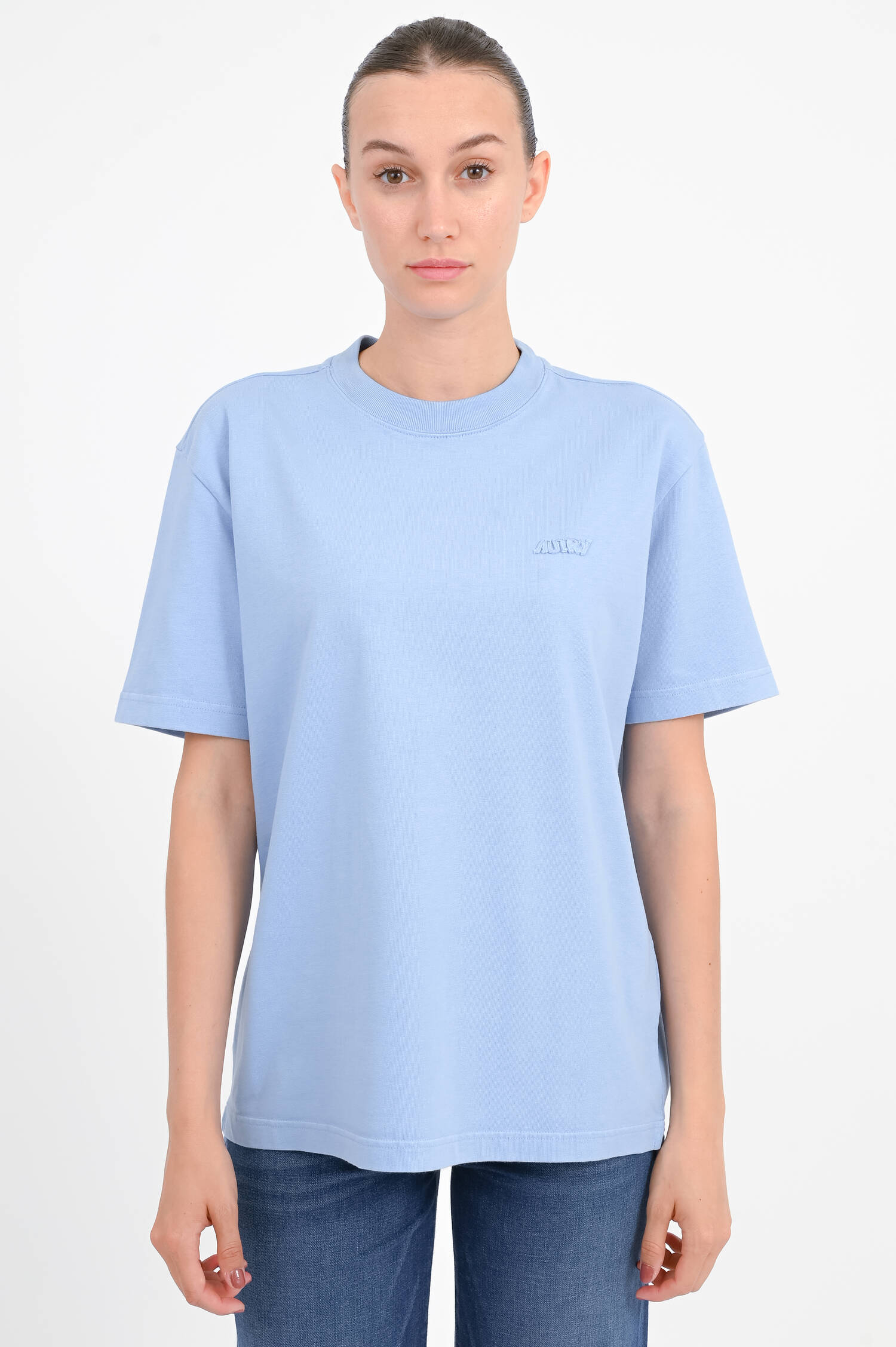 T-Shirt aus Baumwolle in Blau T-Shirt aus Baumwolle in Blau