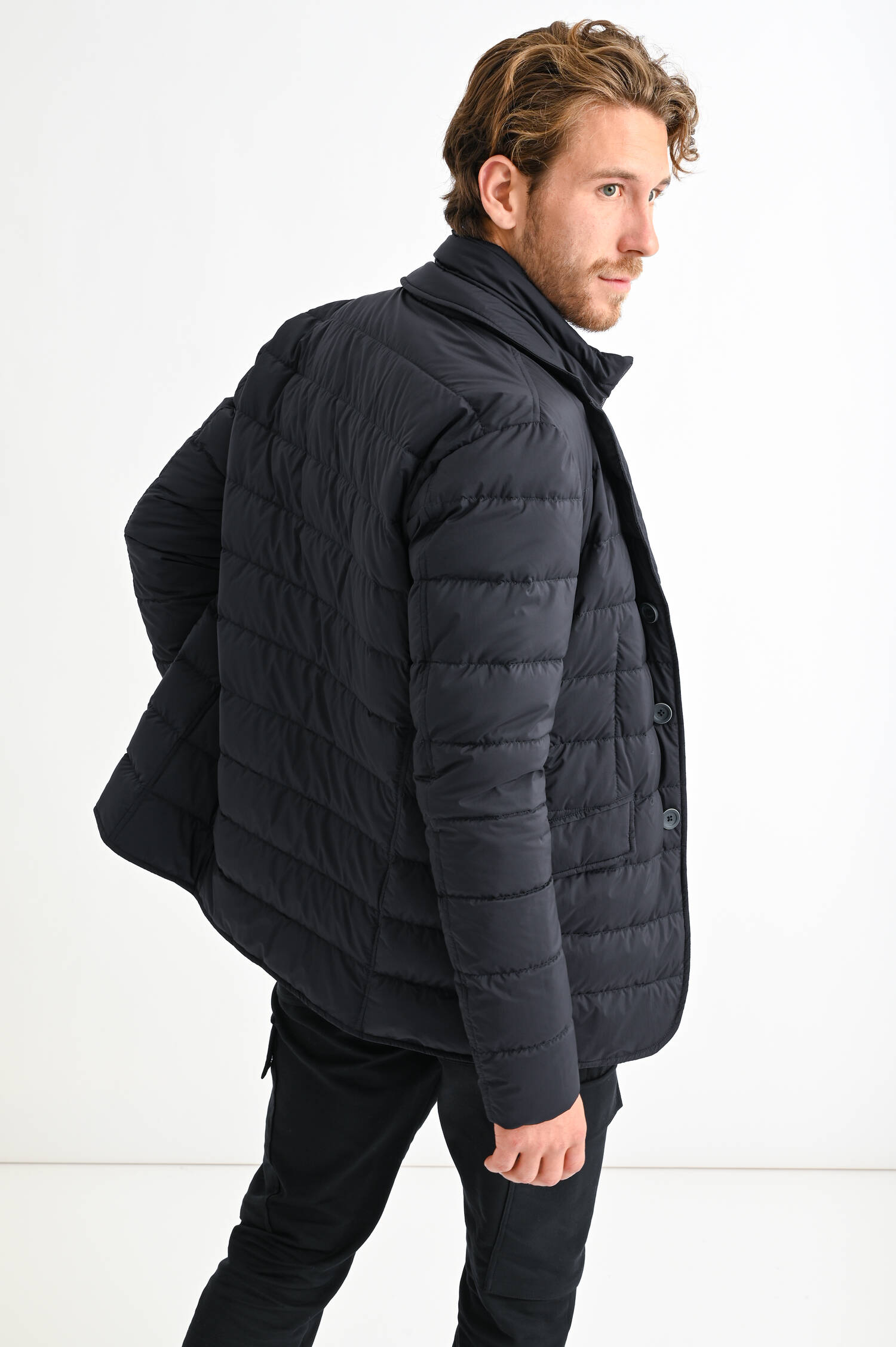 Stepp-Sakko in Dunkelblau