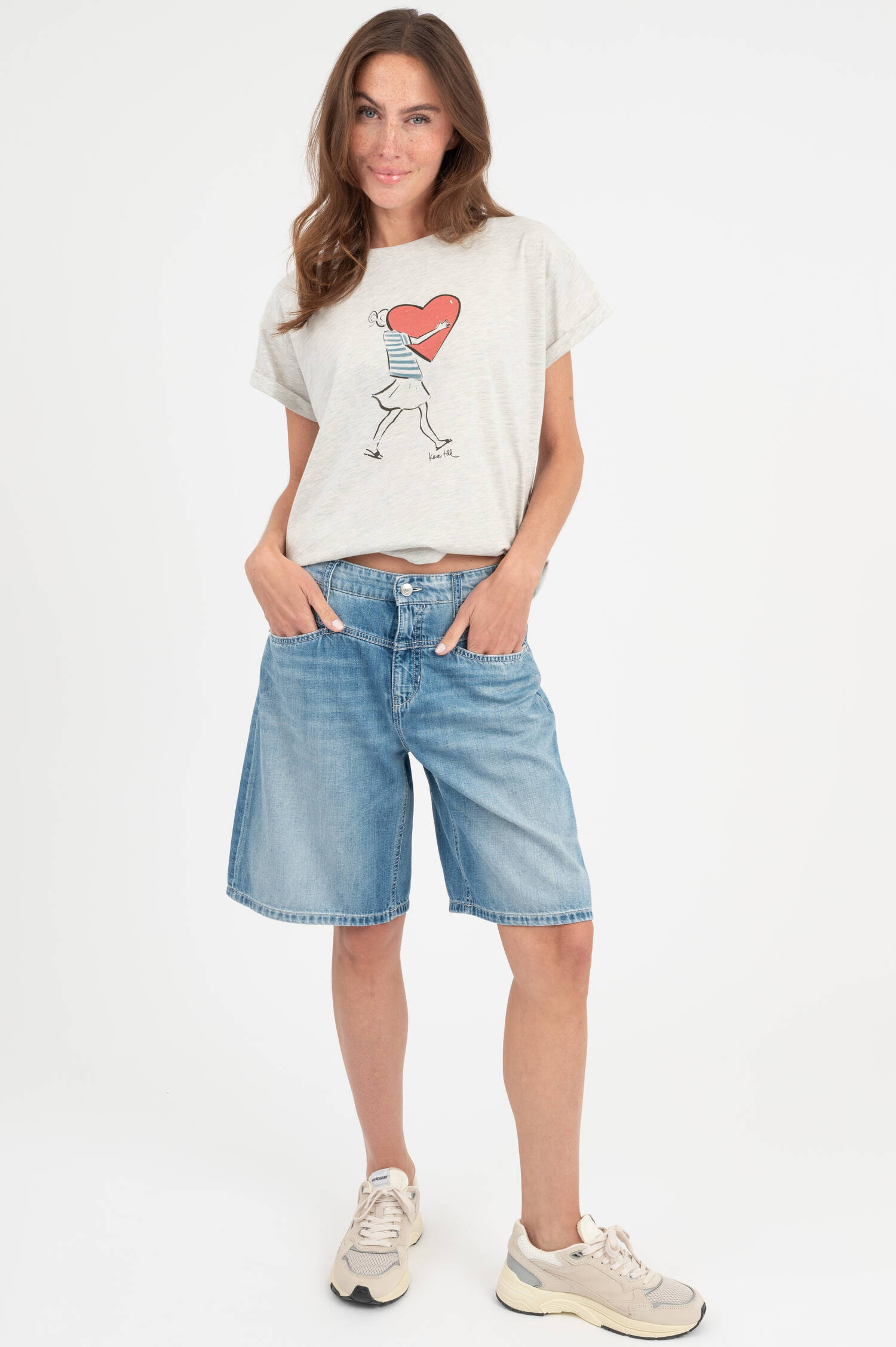 Denim Bermuda ELIN in Steelwaveblue