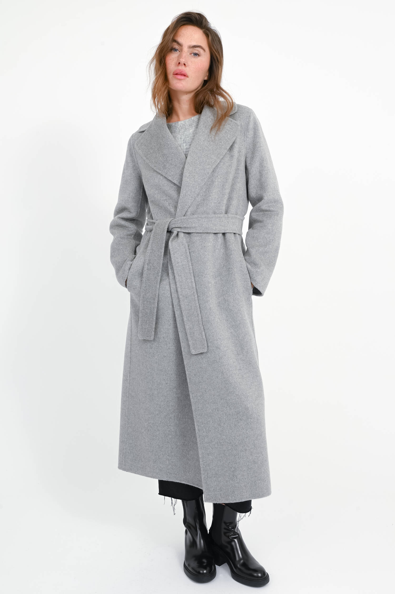 Maxi-Wollmantel PAOLA in Grau Maxi-Wollmantel PAOLA in Grau