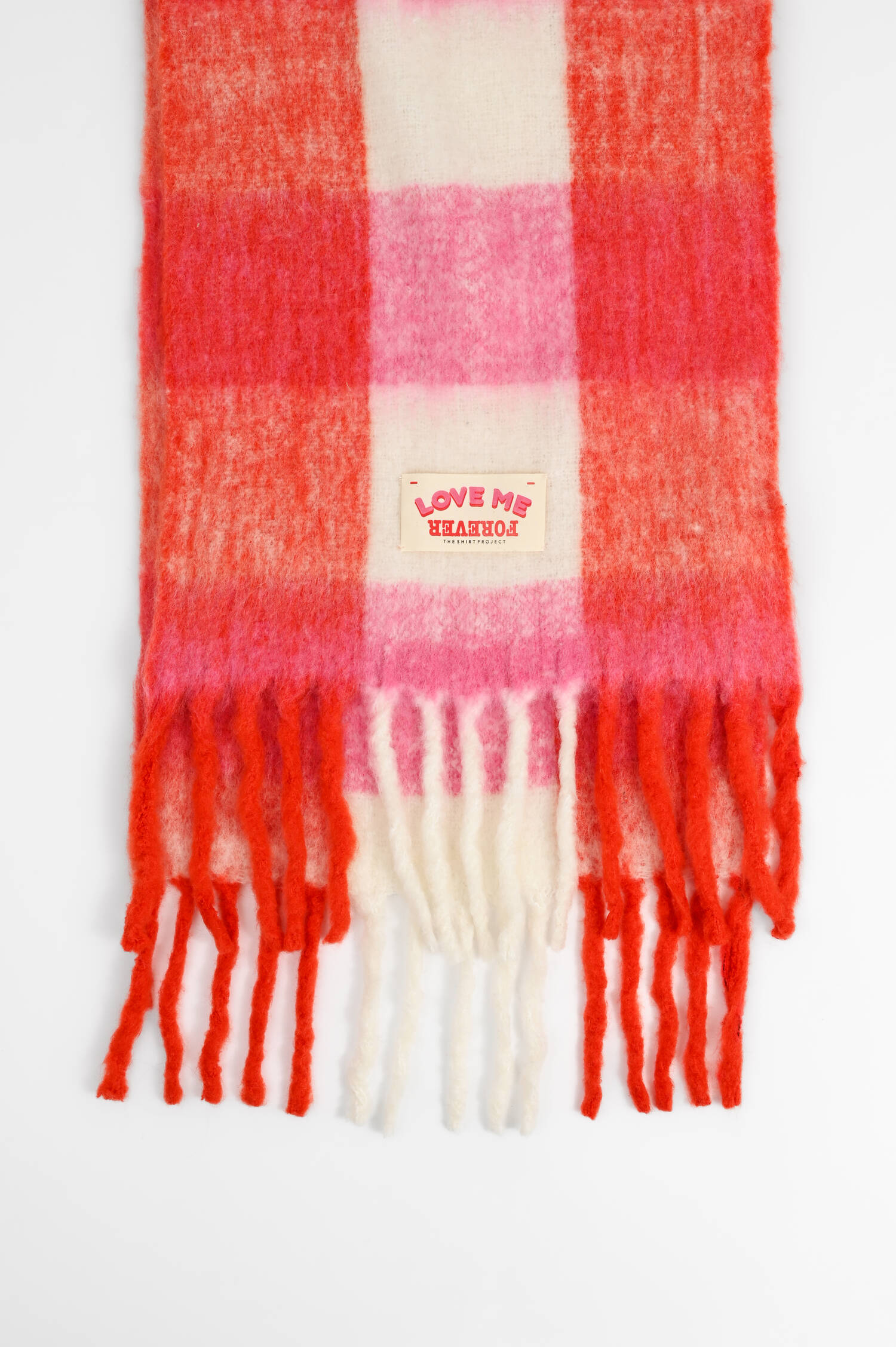 Gestreifter Schal in Pink/Orange/Weiß