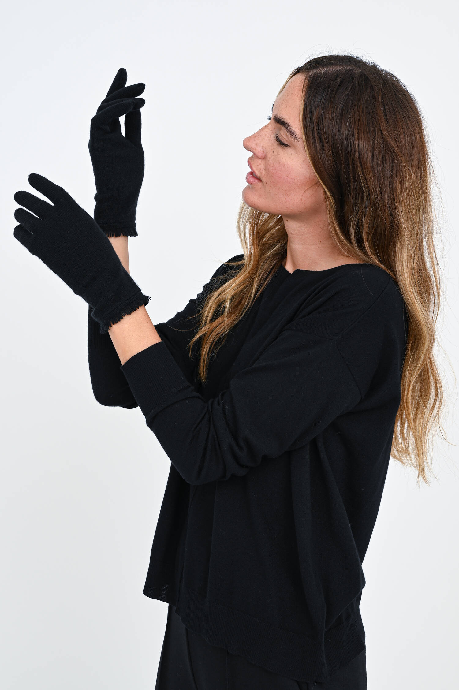 Cashmere Handschuhe in Schwarz