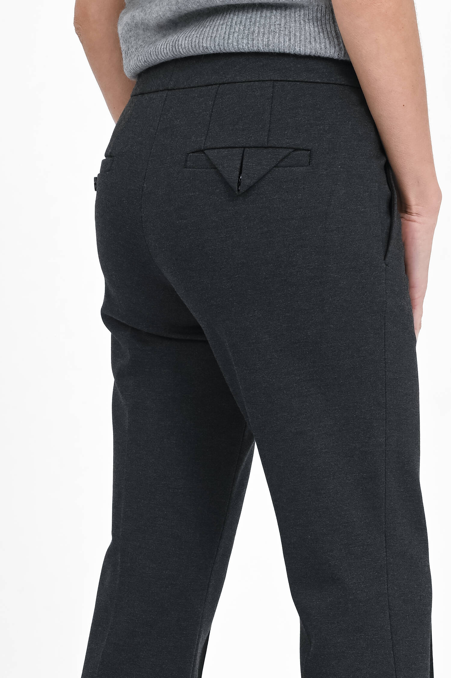 Hose aus Viskose-Mix in Anthrazit meliert