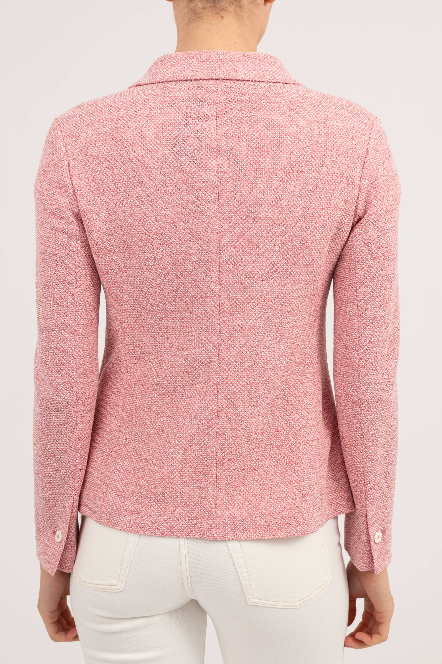 Leinen-Mix Blazer in Rosa meliert Leinen-Mix Blazer in Rosa meliert