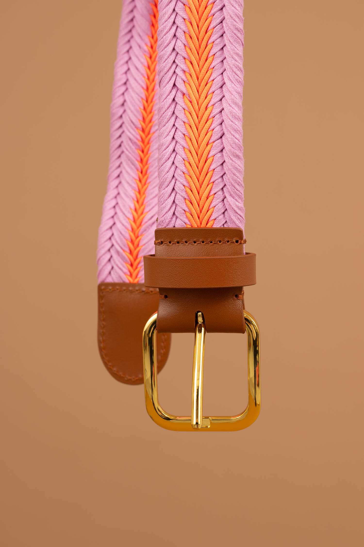 Flechtgürtel JINTONIC in Rosa/Orange