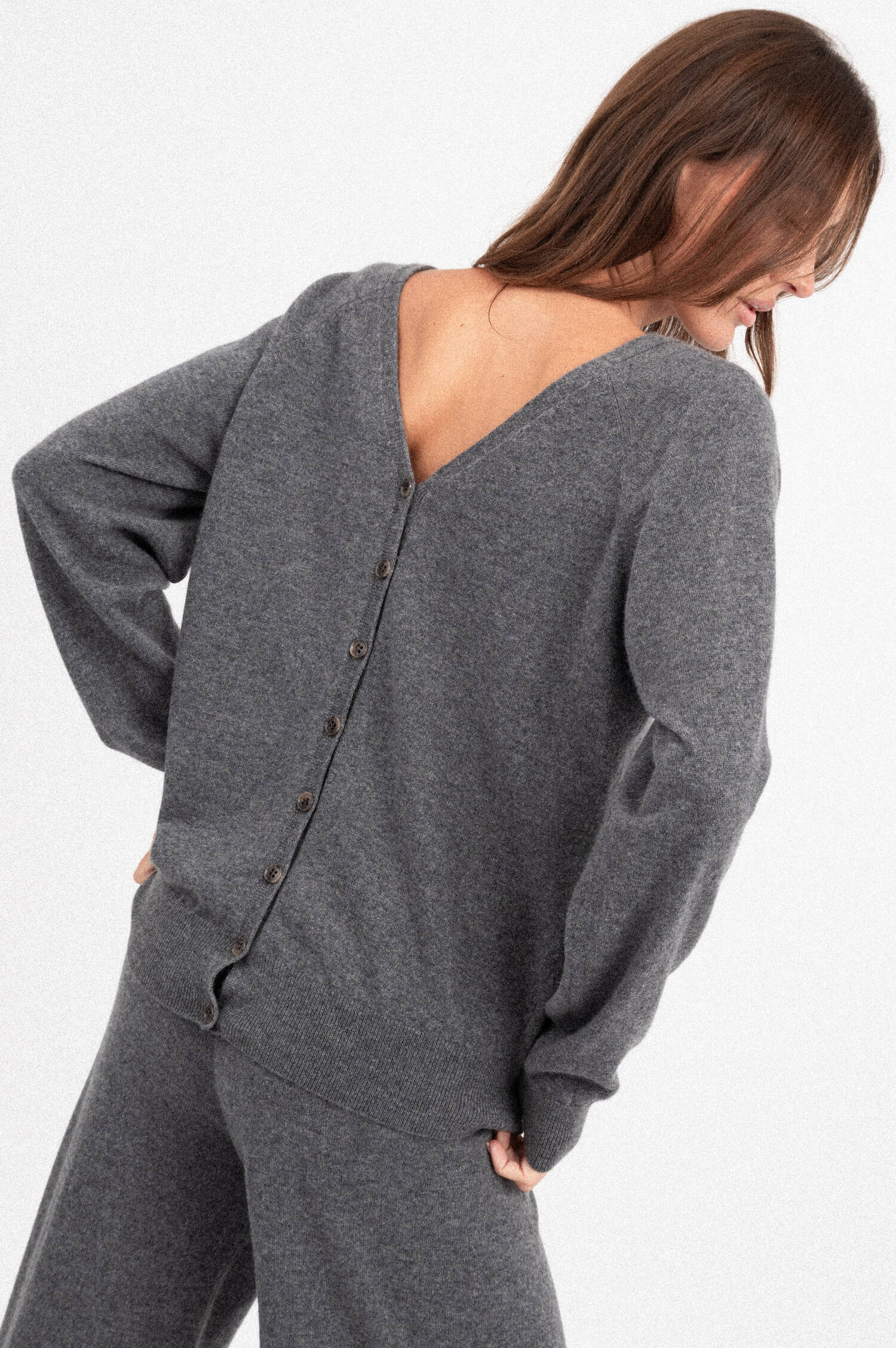 Cashmere Cardigan JIANI in Graphite