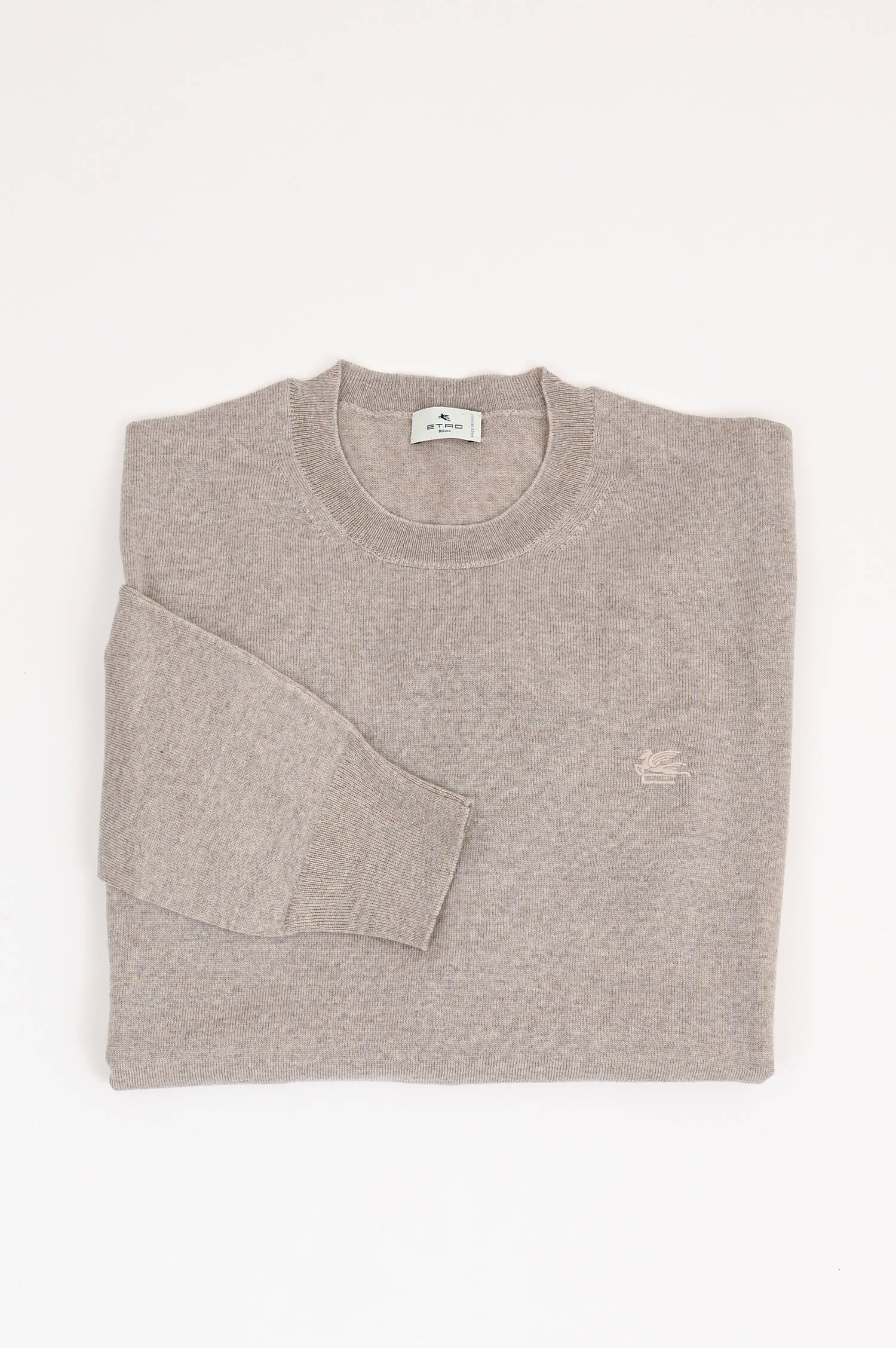 Feinstrick-Pullover in hellem Beige