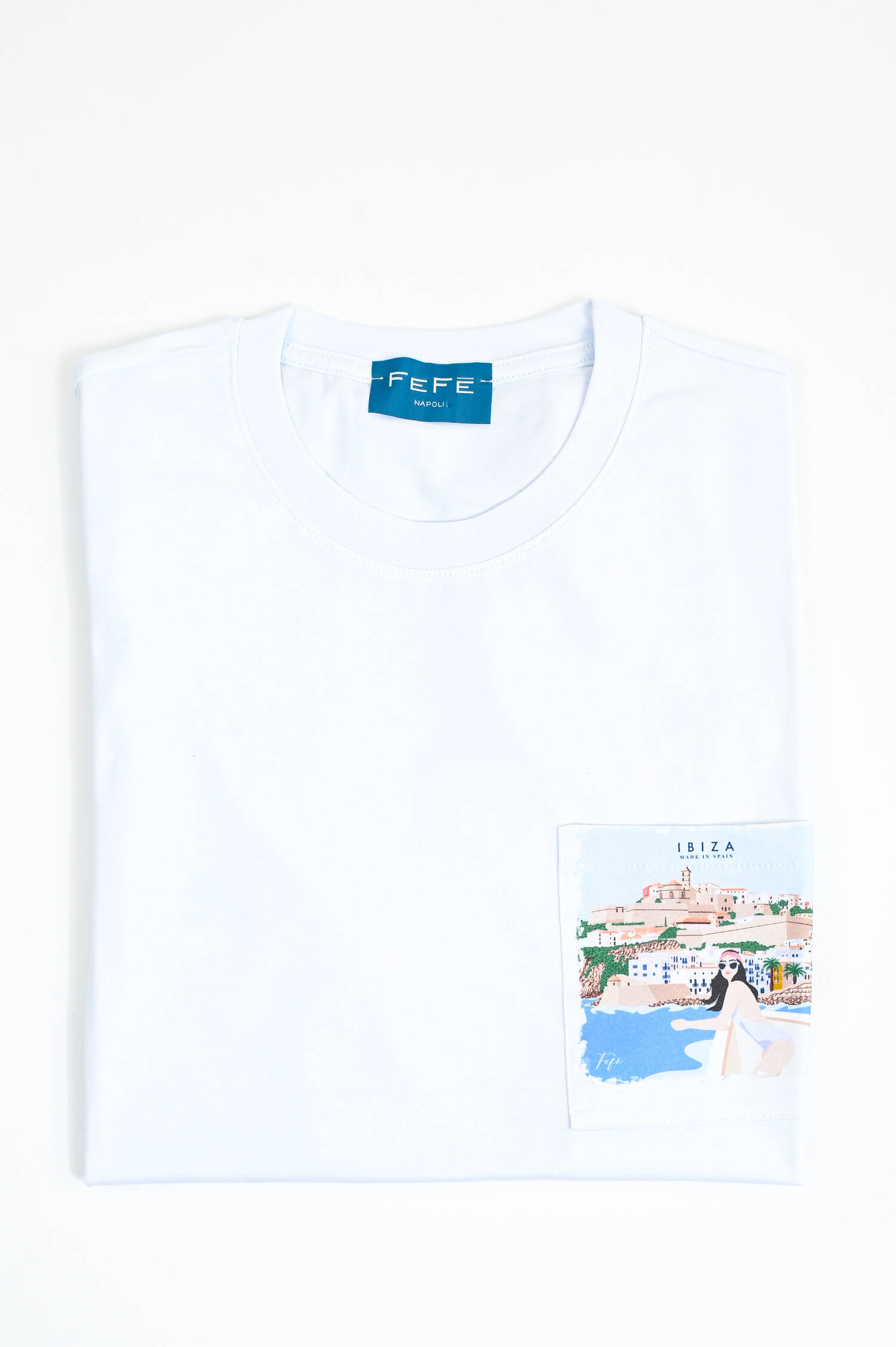 Shirt mit Brusttasche IBIZIA in Weiß/Multicolor Shirt mit Brusttasche IBIZIA in Weiß/Multicolor