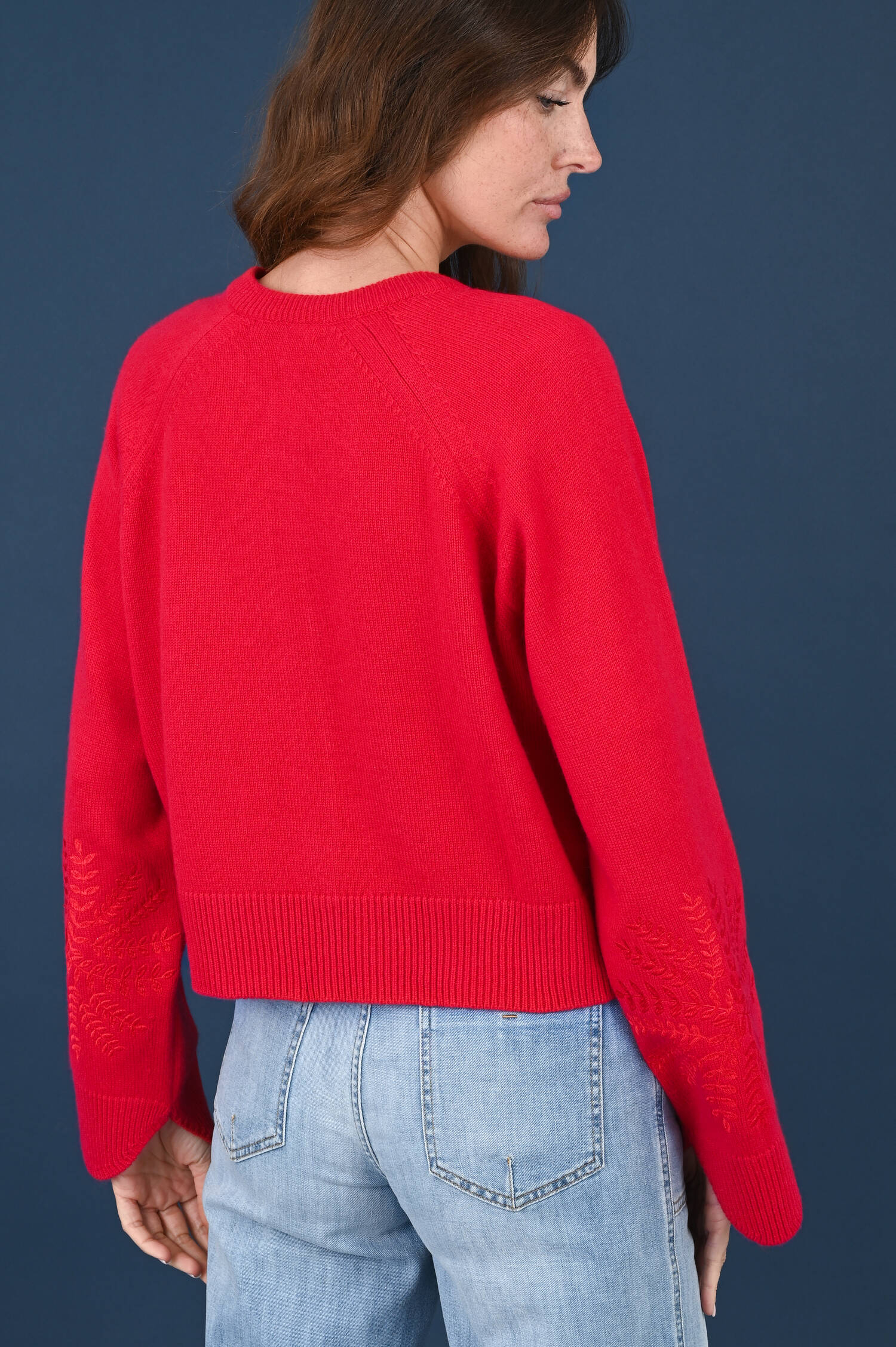 Cashmere Strickweste LOULOU in Rot Cashmere Strickweste LOULOU in Rot