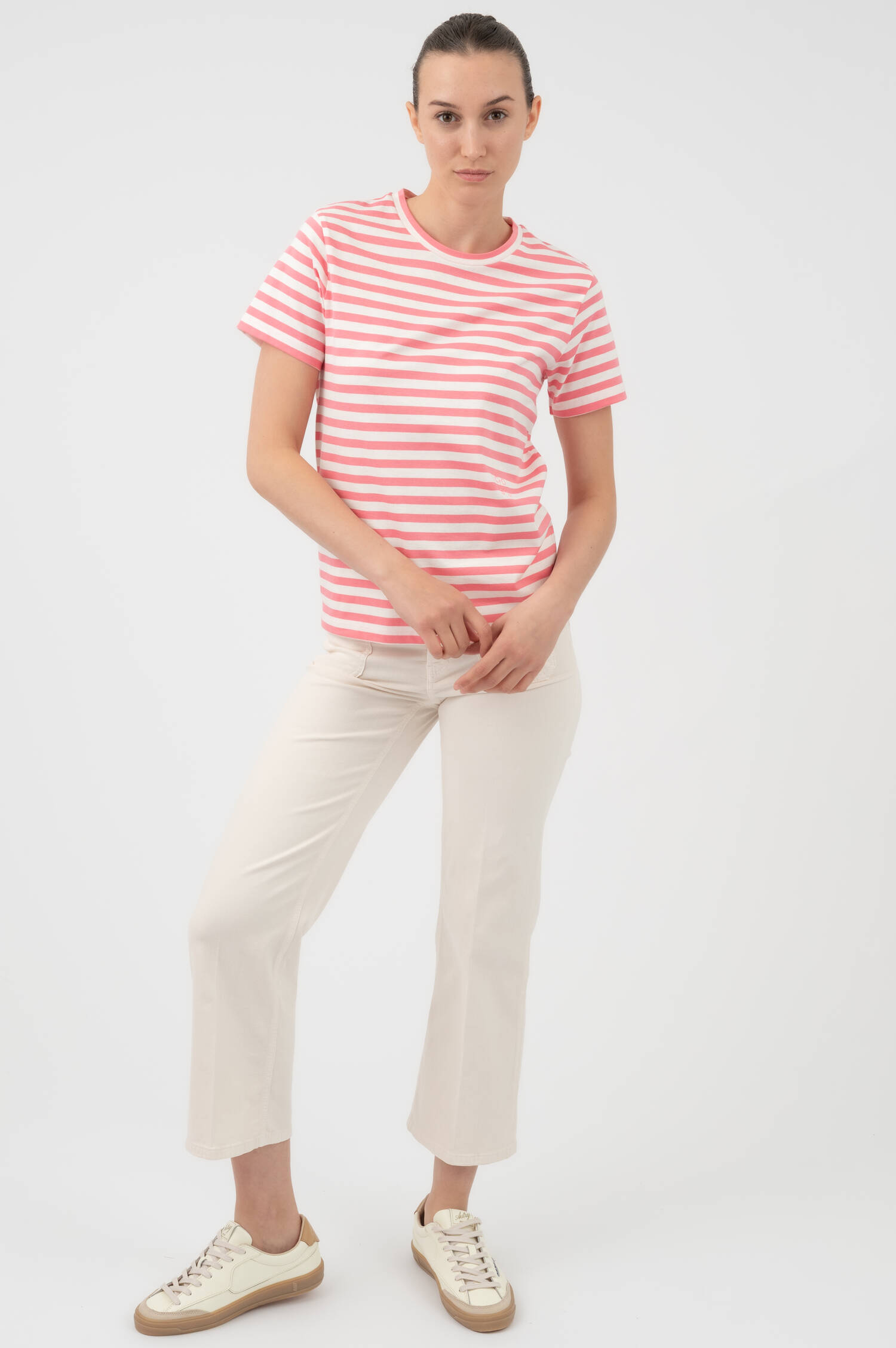 Basic Ringel T-Shirt in Peonypink