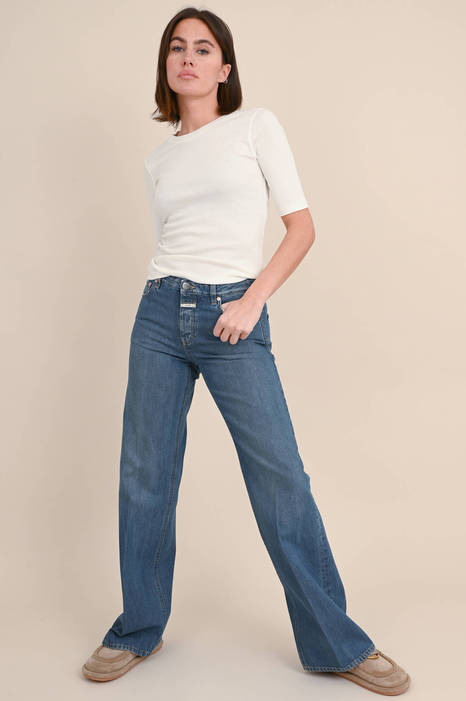 Flared Jeans in Mittelblau