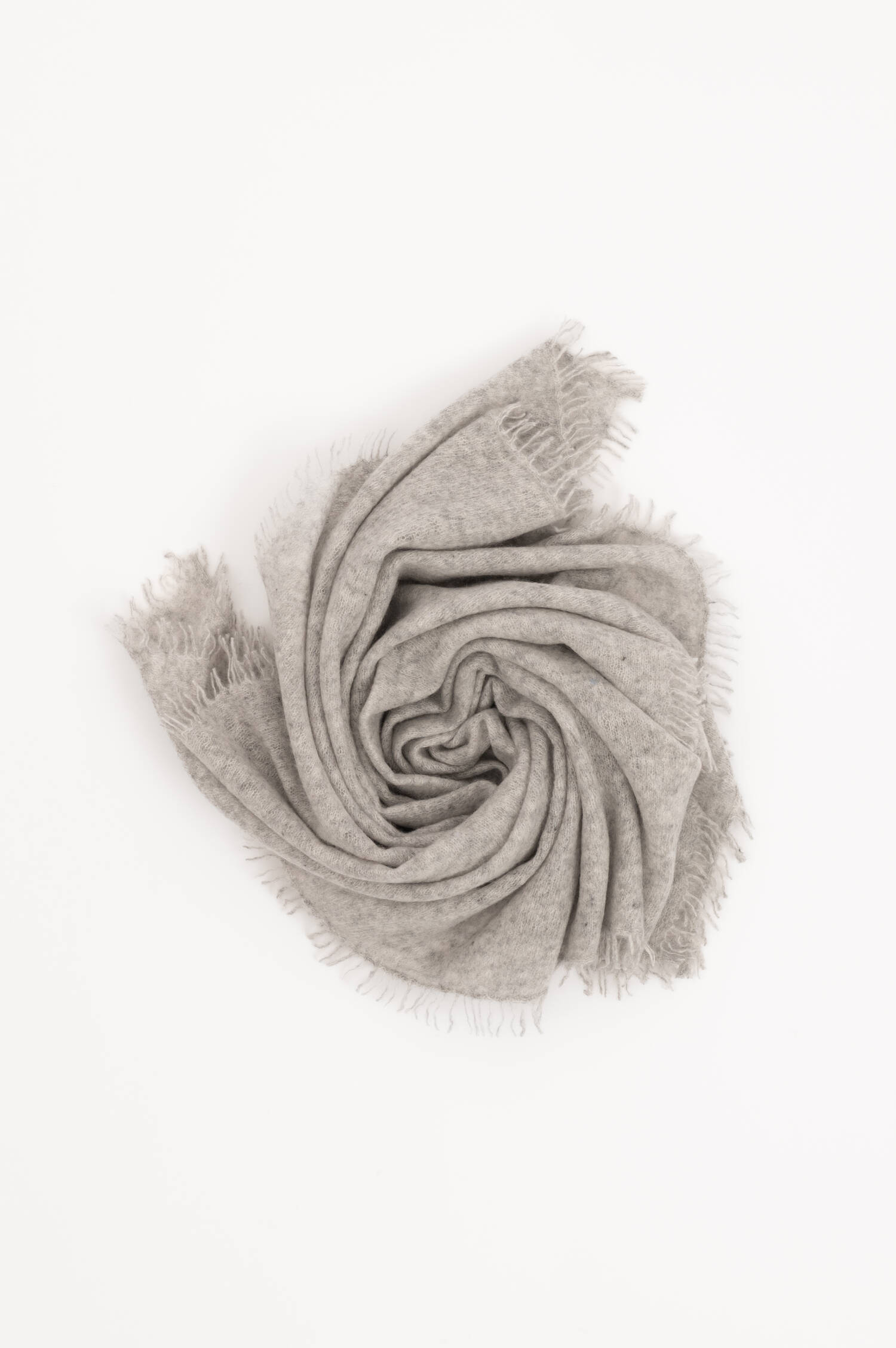 Doppelfädiger Cashmere Schal in Hellgrau meliert Doppelfädiger Cashmere Schal in Hellgrau meliert